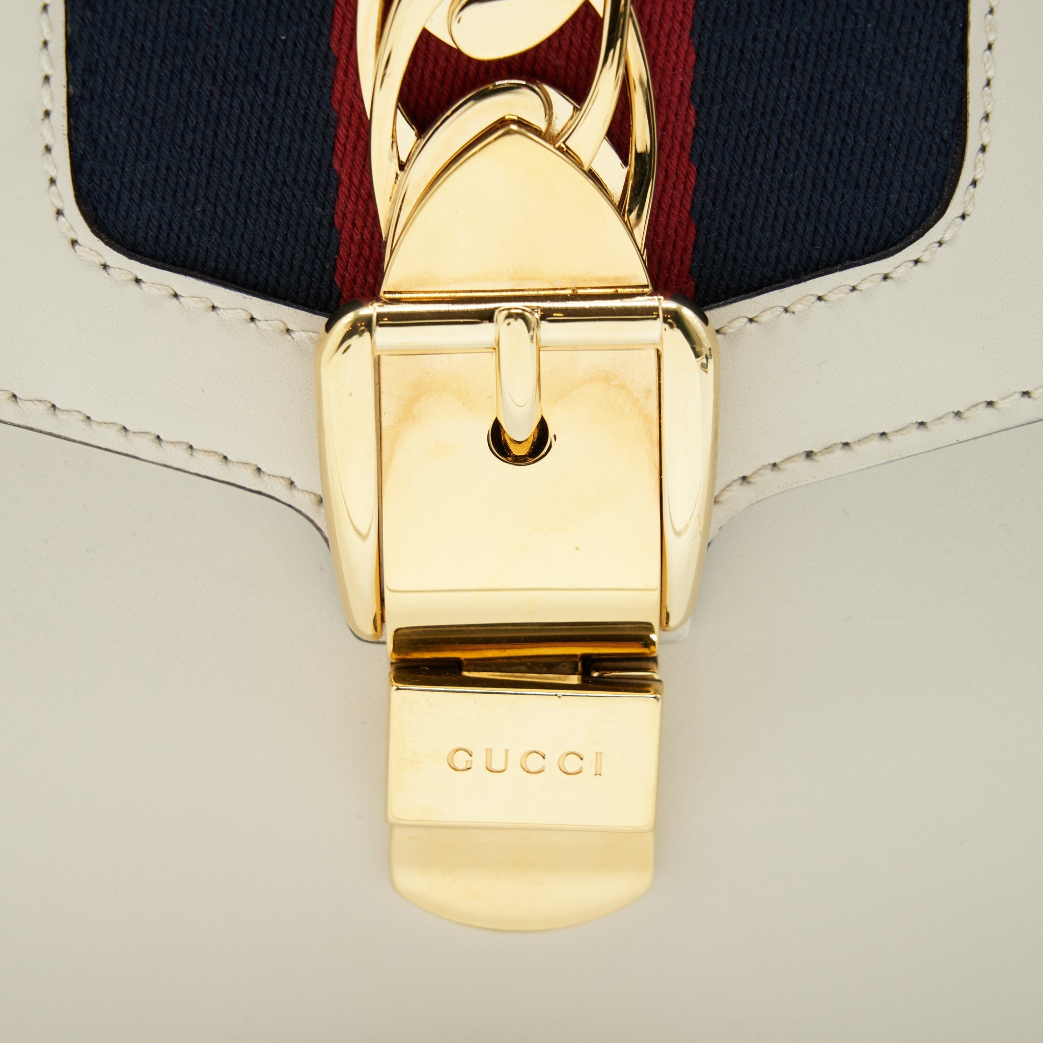 GUCCI SMALL SYLVIE BAG WHITE