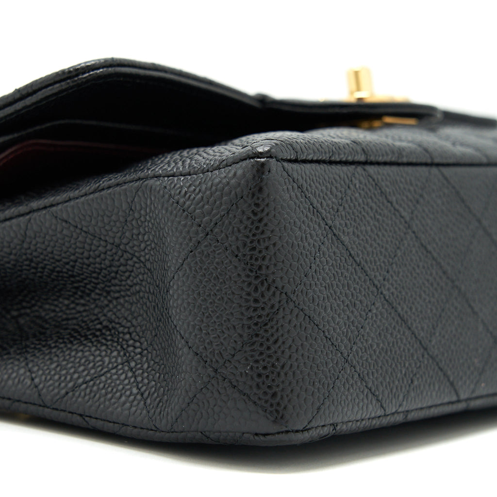 CHANEL SMALL CLASSIC DOUBLE FLAP CAVIAR BLACK GHW