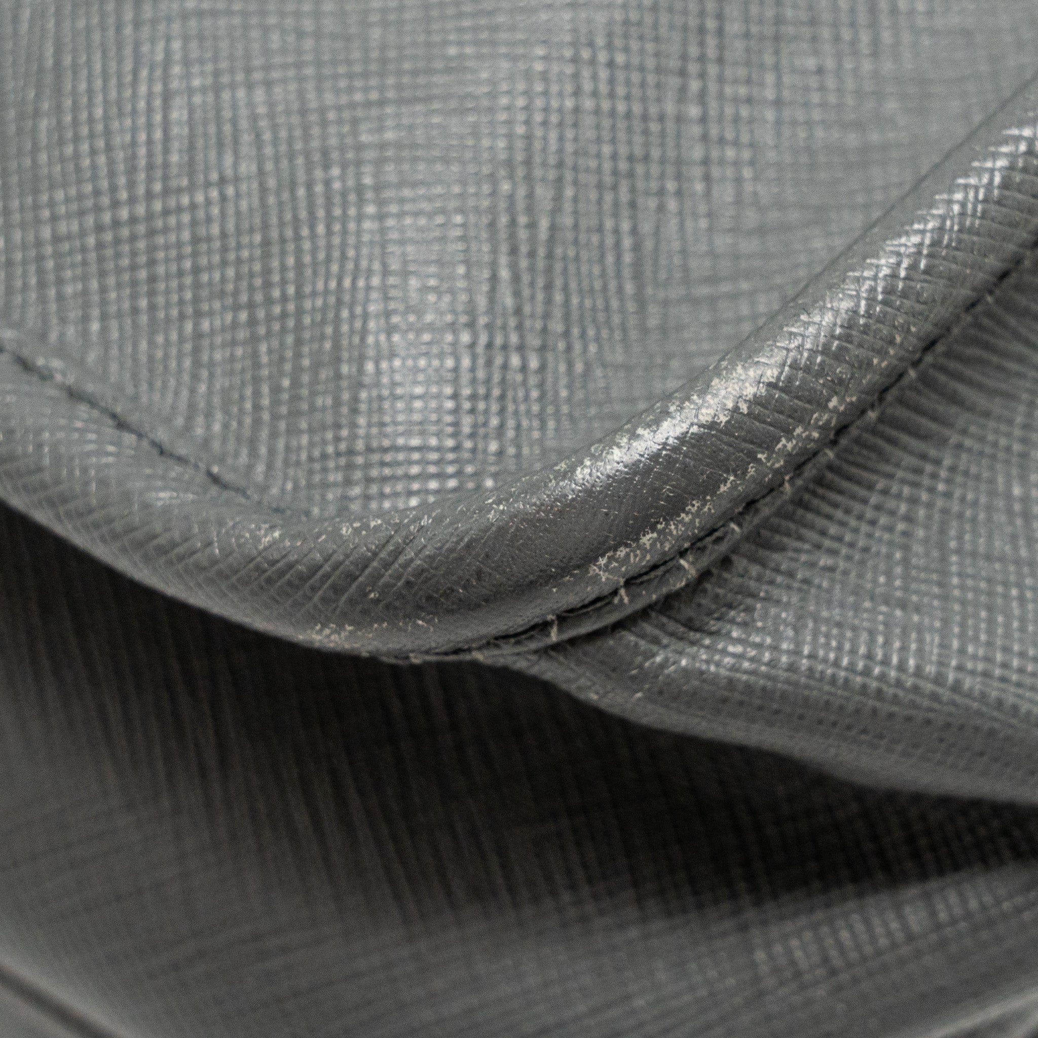 PRADA FLAP MESSANGER BAG CAVIAR GREY SHW