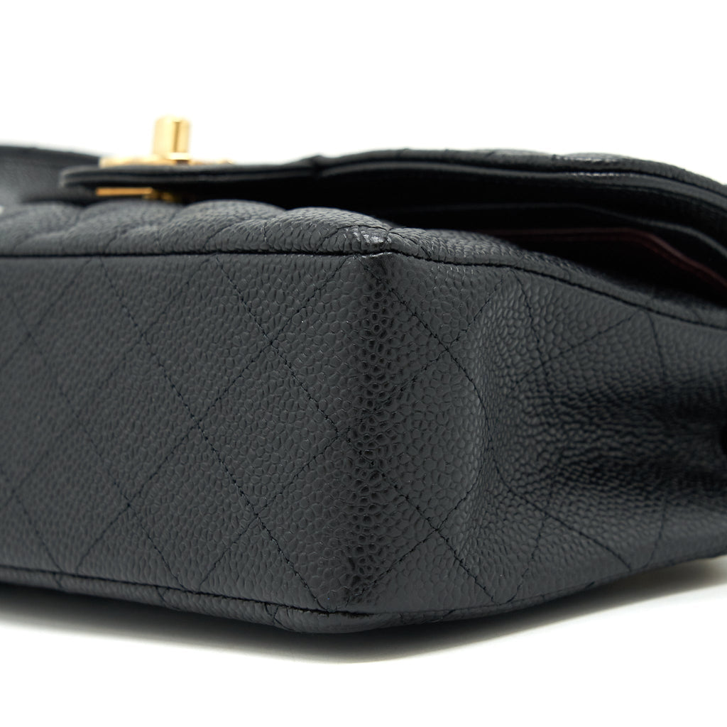 CHANEL SMALL CLASSIC DOUBLE FLAP CAVIAR BLACK GHW