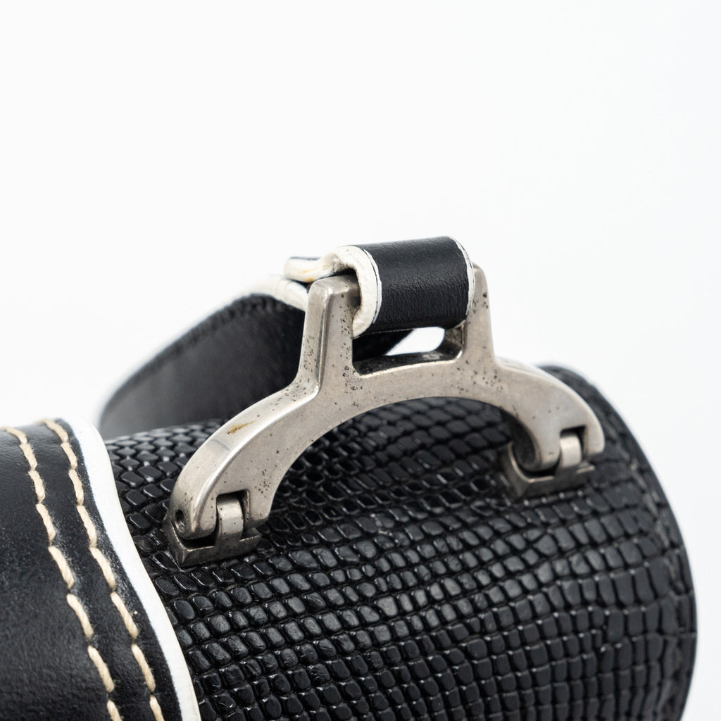 MIU MIU ST.LUCERTOLA EMBOSSED LEATHER BLACK SHW