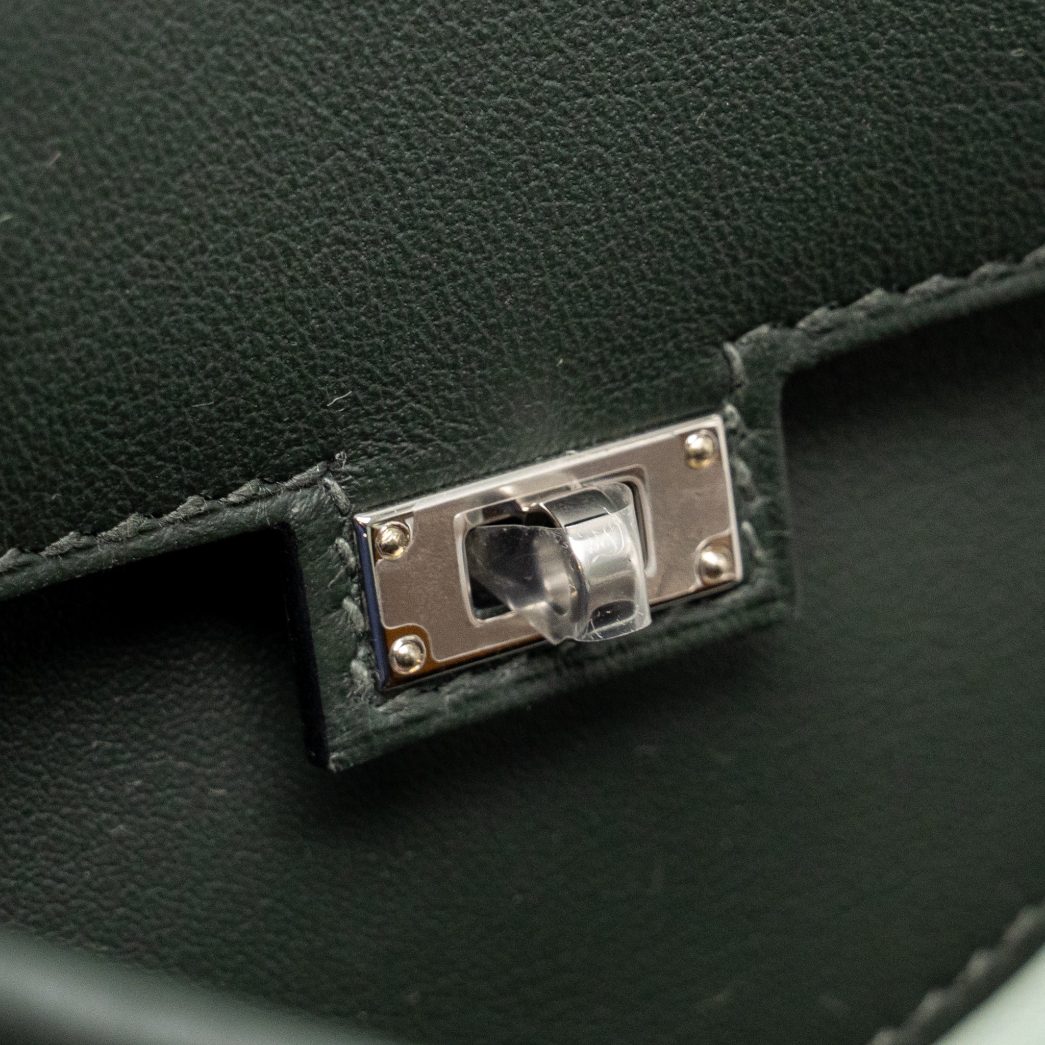 HERMES KELLY DOLE SWIFT VERT FONCE/VERT PEPPERMINT SHW