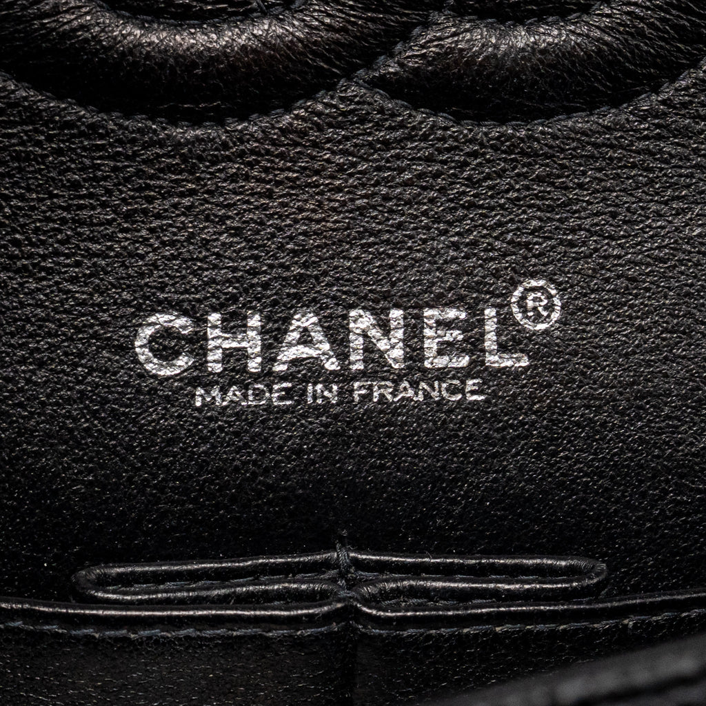 CHANEL MEDIUM CLASSIC DOUBLE FLAP BAG CAVIAR BLACK SHW