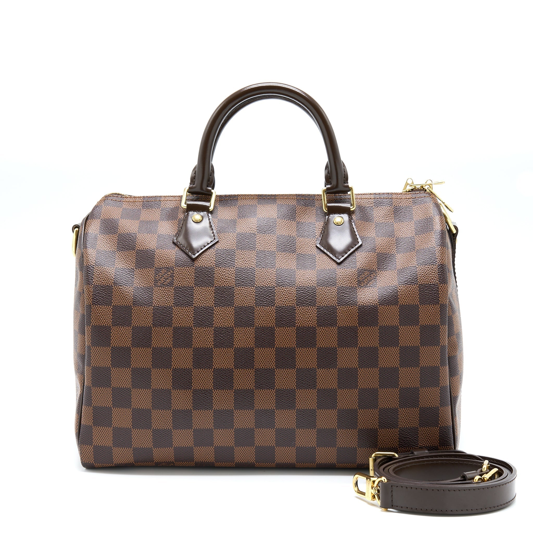 LOUIS VUITTON SPEEDY BANDOULIERE 30 DAMIER EBENE CANVAS