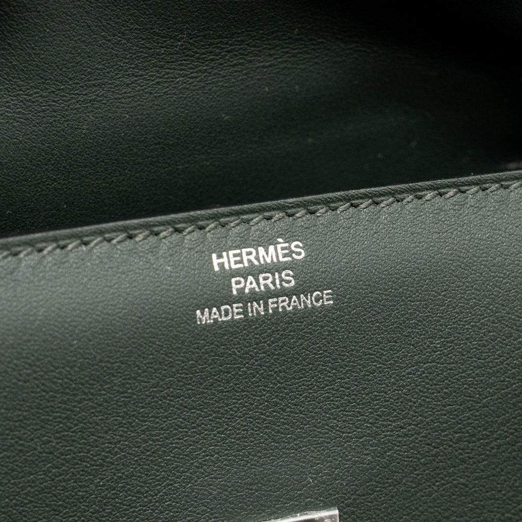 HERMES KELLY DOLE SWIFT VERT FONCE/VERT PEPPERMINT SHW
