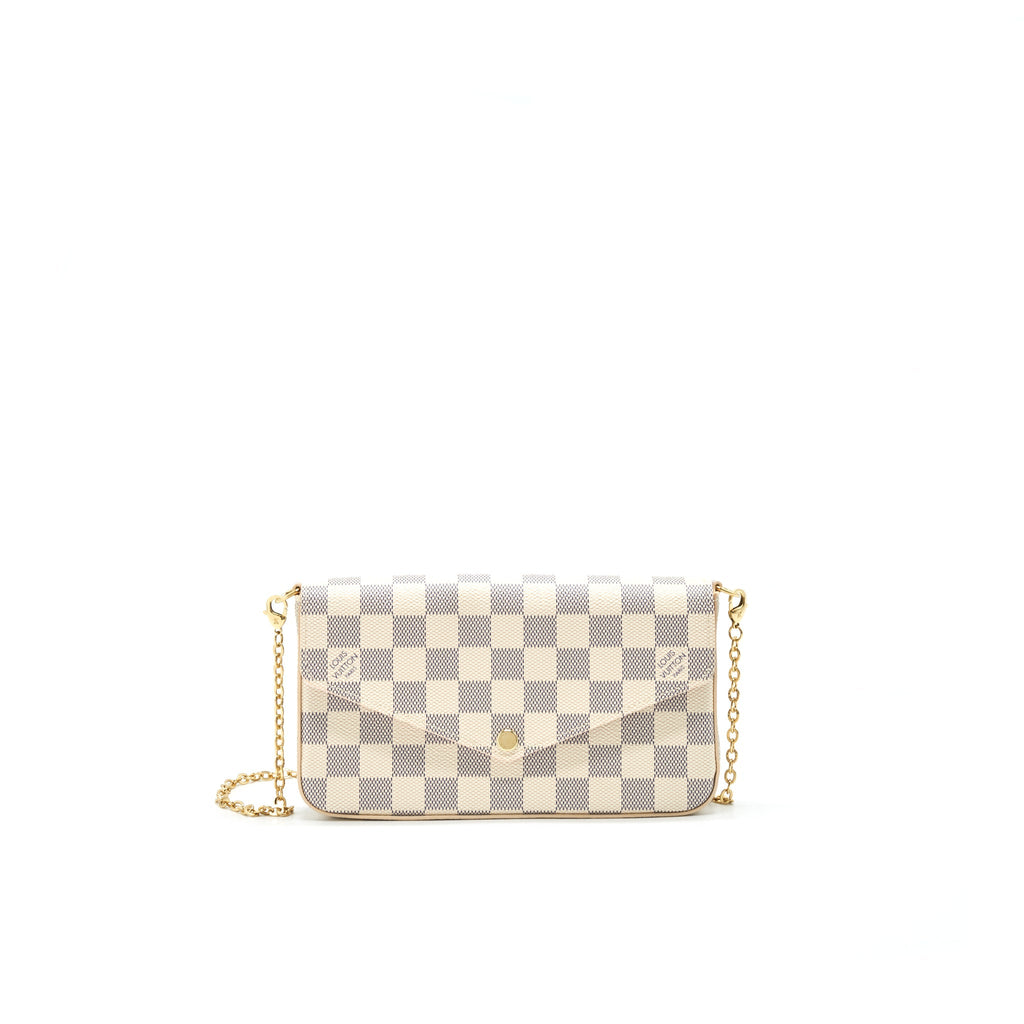LOUIS VUITTON FELICIE POCHETTE DAMIER AZUR CANVAS