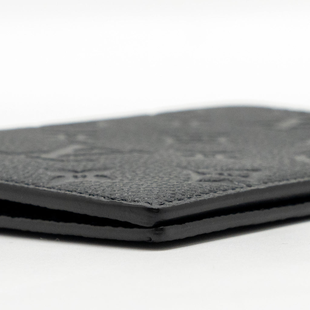 LOUIS VUITTON PASSPORT COVER MONOGRAM EMPREINTE LEATHER BLACK