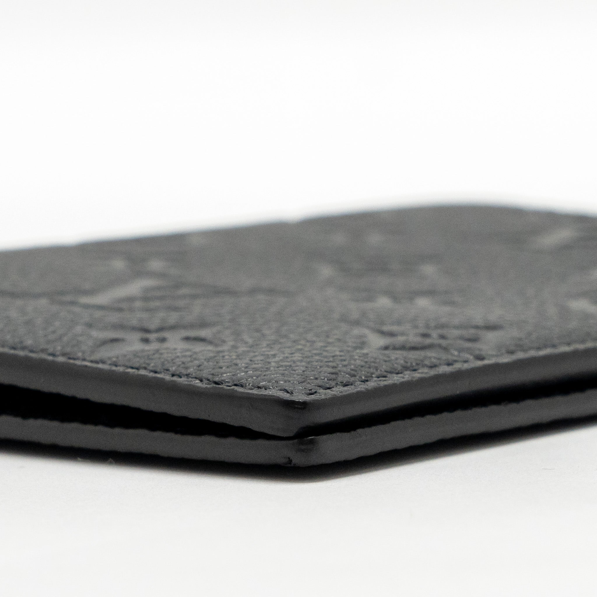 LOUIS VUITTON PASSPORT COVER MONOGRAM EMPREINTE LEATHER BLACK