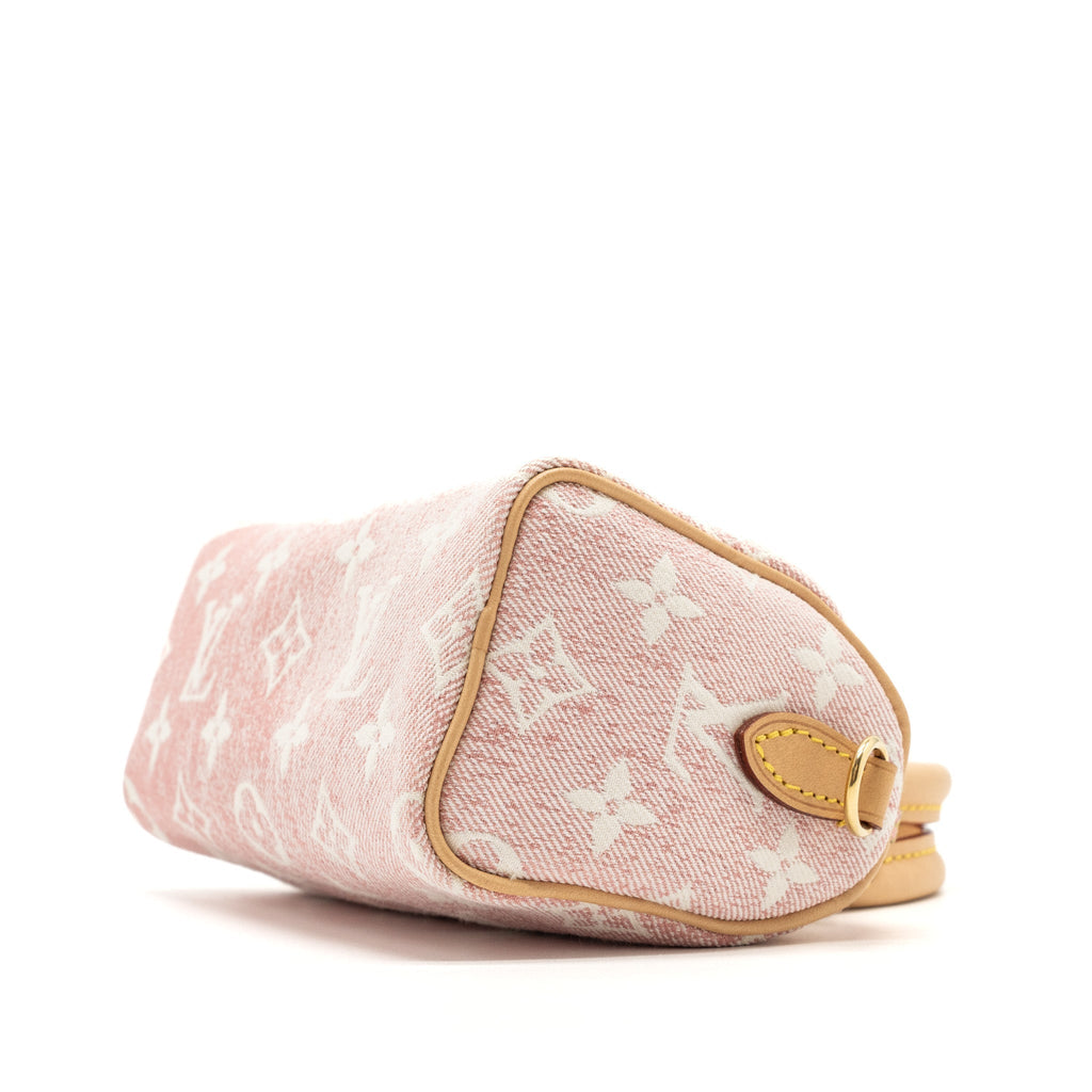 LOUIS VUITTON NANO SPEEDY MONOGRAM DENIM PINK GHW (NEW VERSION)