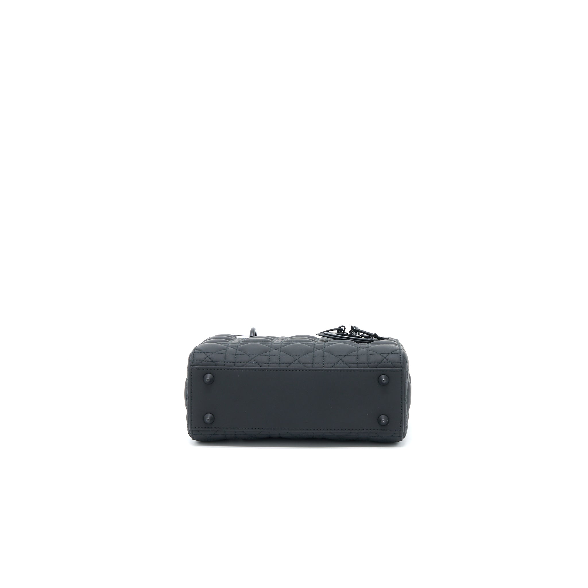 DIOR SMALL LADY DIOR CALFSKIN SO BLACK WITH BLACK HARDWARE