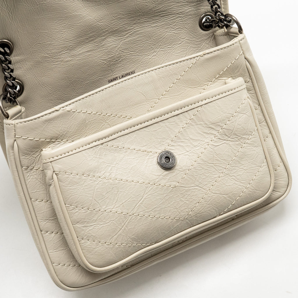 SAINT LAURENT / YSL NIKI BABY CALFSKIN CREAM SHW
