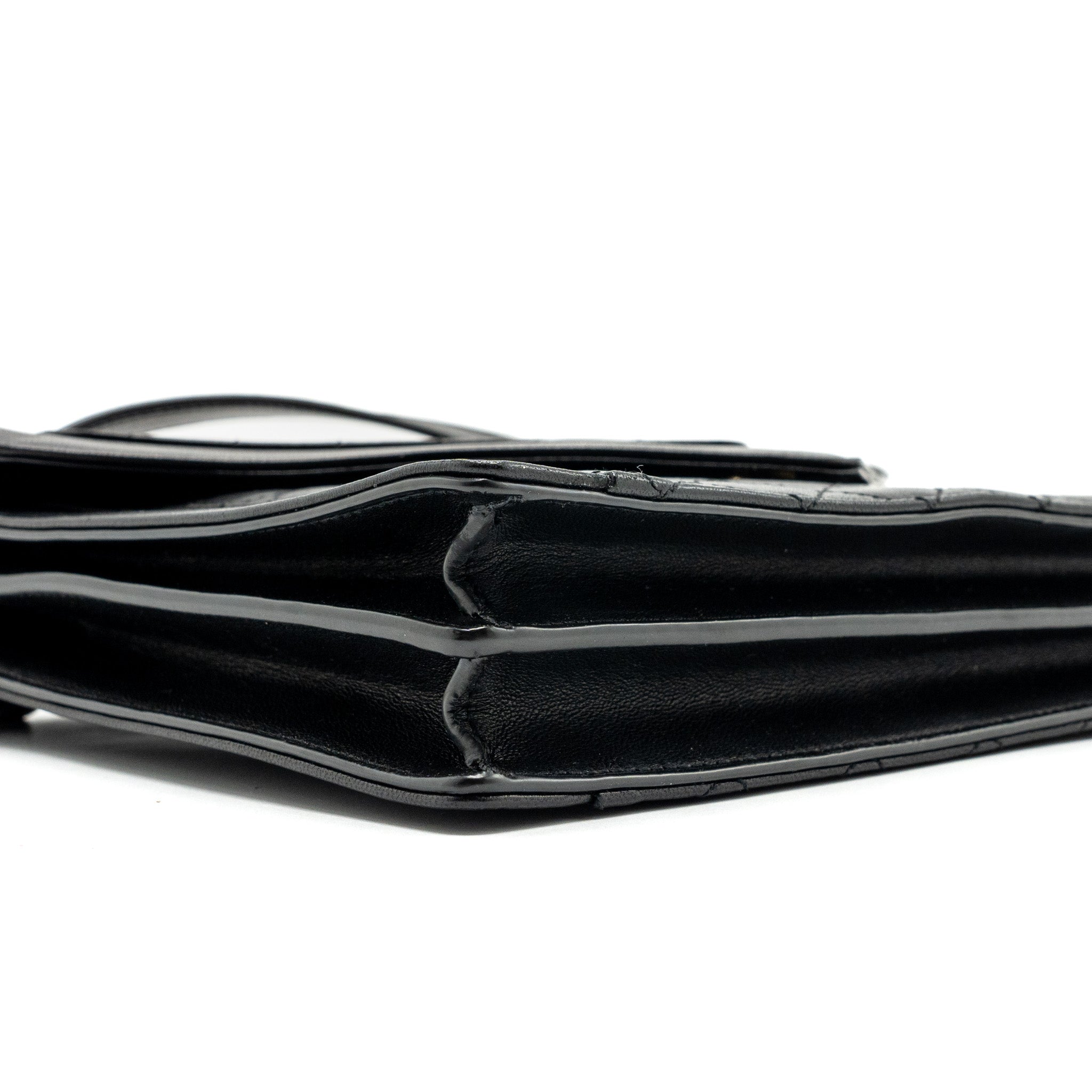 SAINT LAURENT GABY SATCHEL BAG LAMBSKIN BLACK GHW