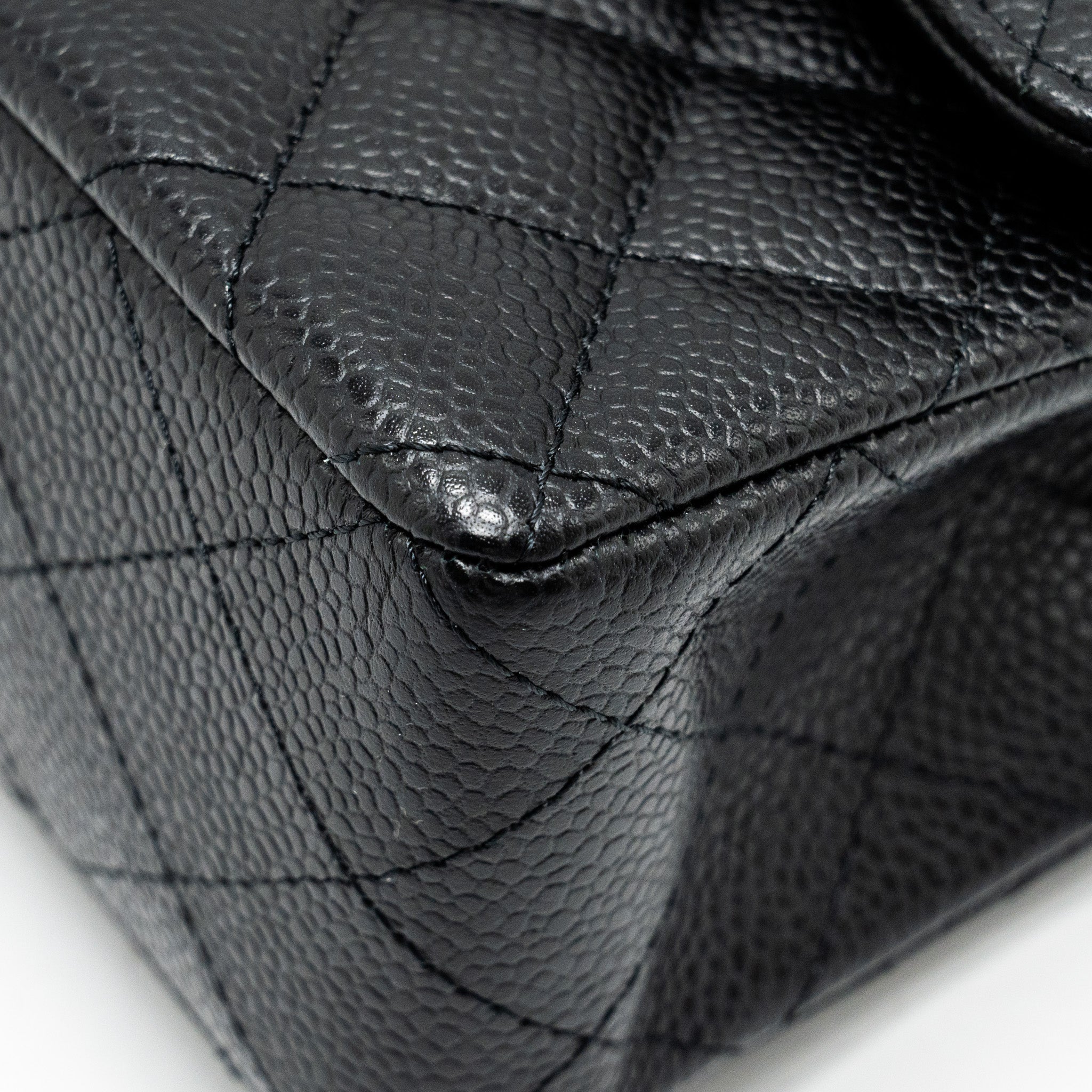 CHANEL SMALL CLASSIC DOUBLE FLAP BAG CAVIAR BLACK GHW(MICROCHIP)