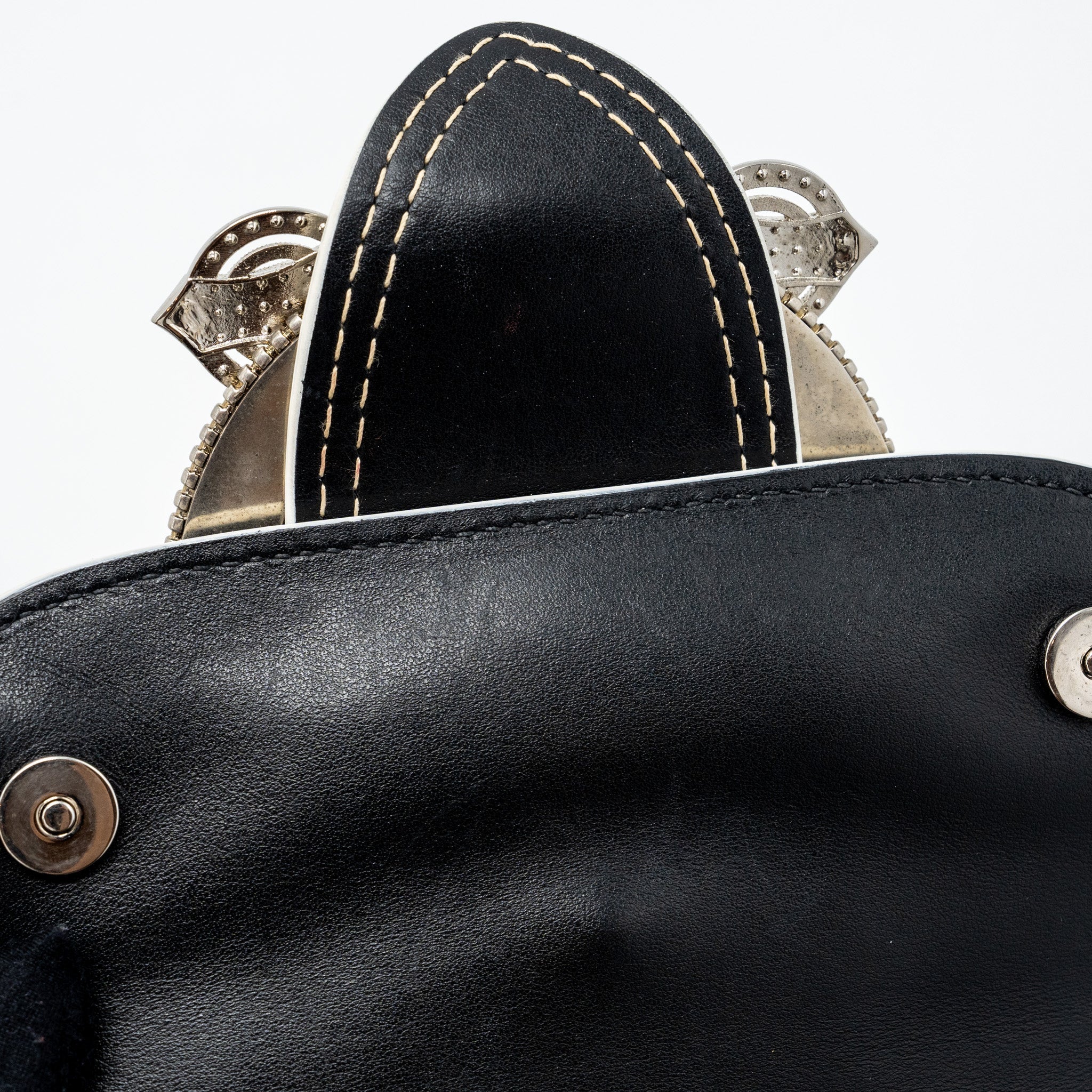 MIU MIU ST.LUCERTOLA EMBOSSED LEATHER BLACK SHW