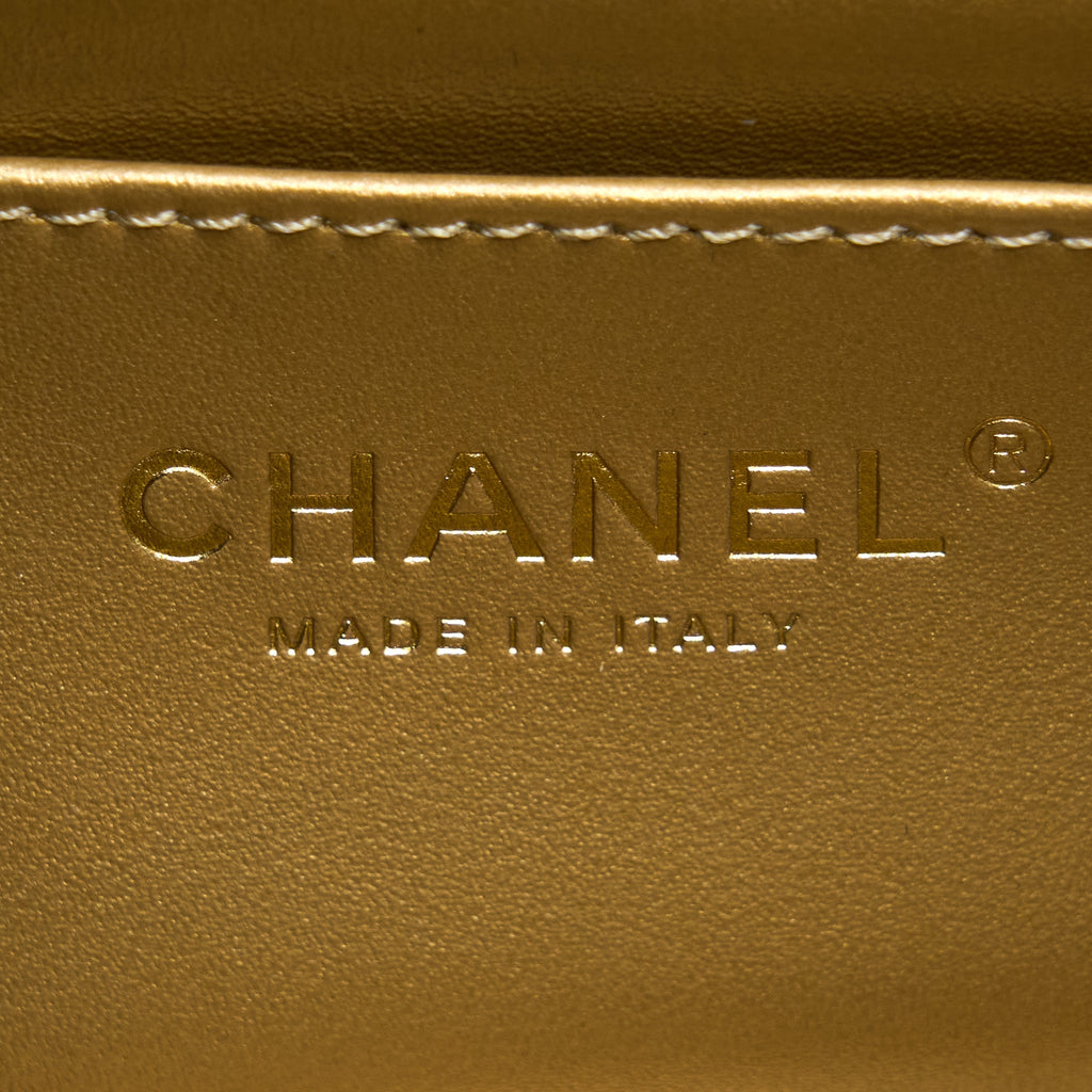 CHANEL PEARL CRUSH MINI RECTANGULAR LAMBSKIN BLACK WITH GHW (MICROCHIP)