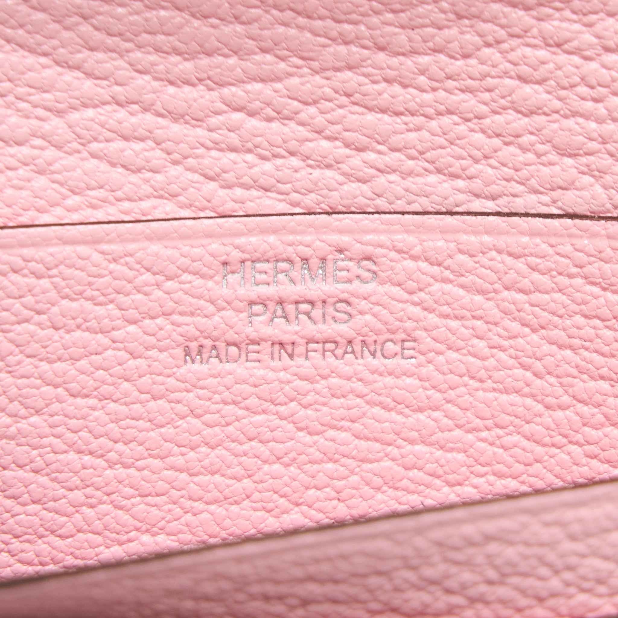 HERMES BEARN COMPACT WALLET CHEVRE MYSORE 3Q ROSE SAKURA SHW