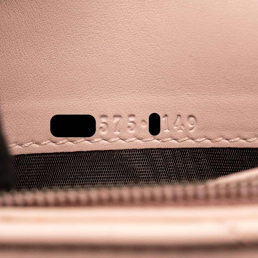 GUCCI GG MARMONT WALLET ON CHAIN CALFSKIN PINK GHW