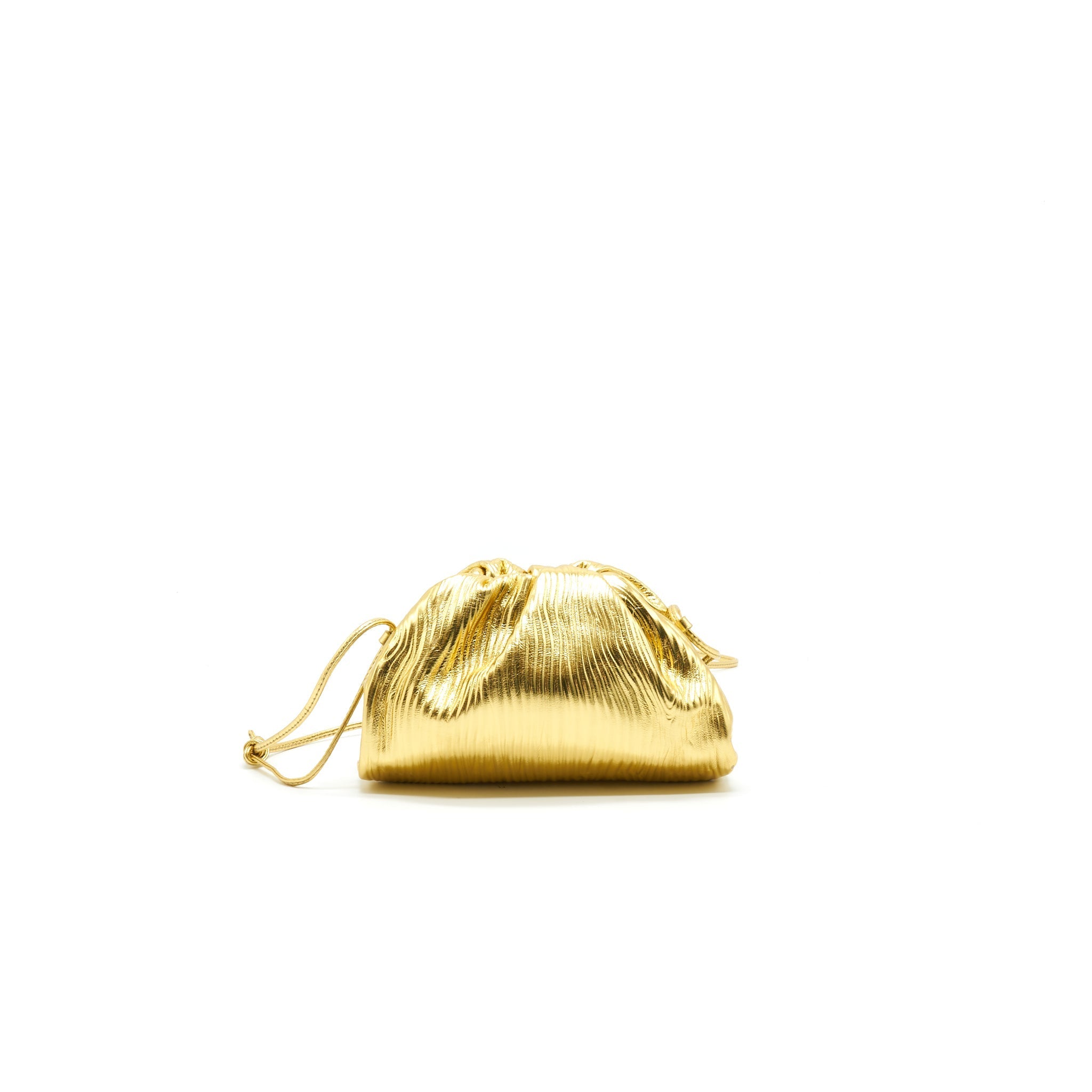 BOTTEGA VENETA THE MINI POUCH COLOR ORO