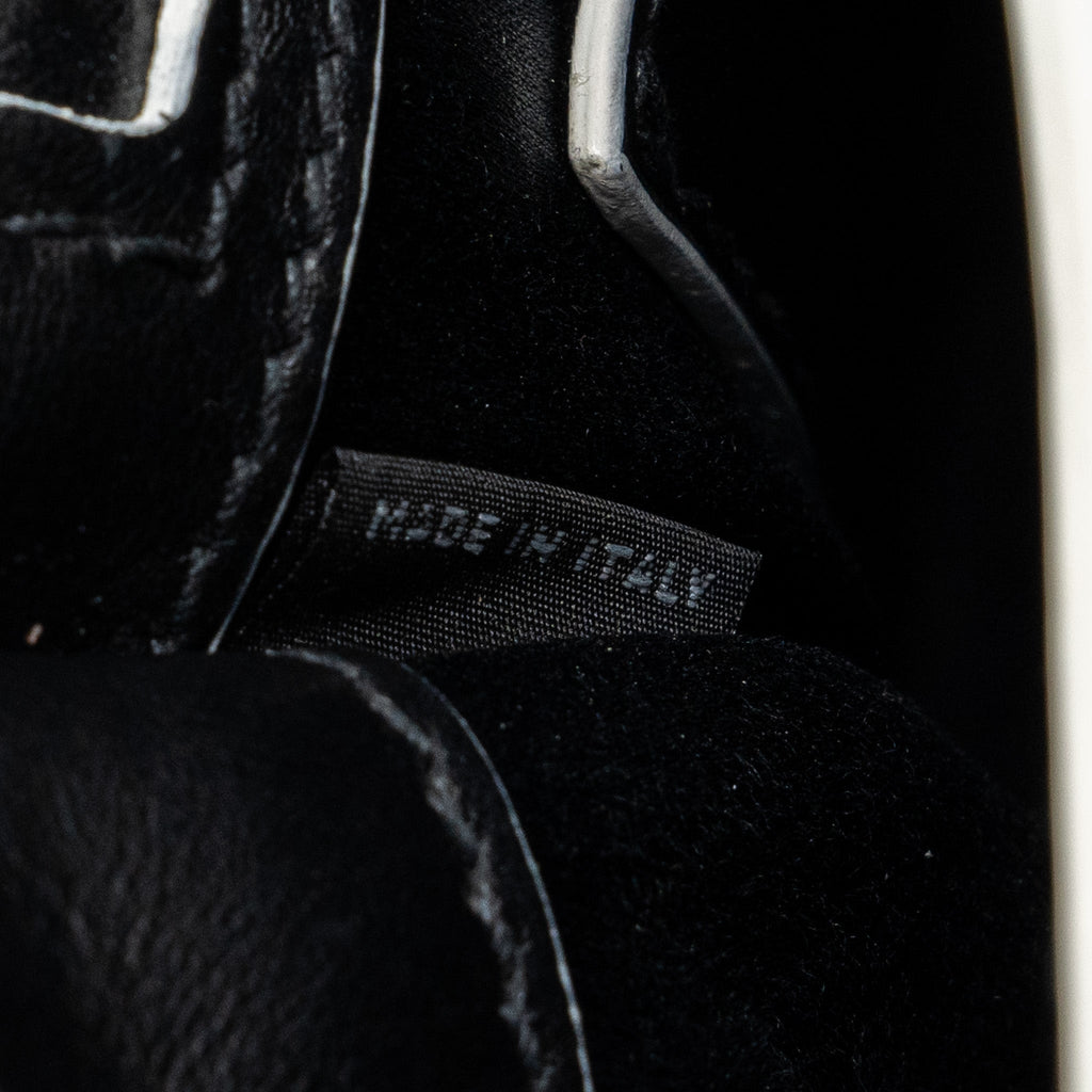 MIU MIU ST.LUCERTOLA EMBOSSED LEATHER BLACK SHW