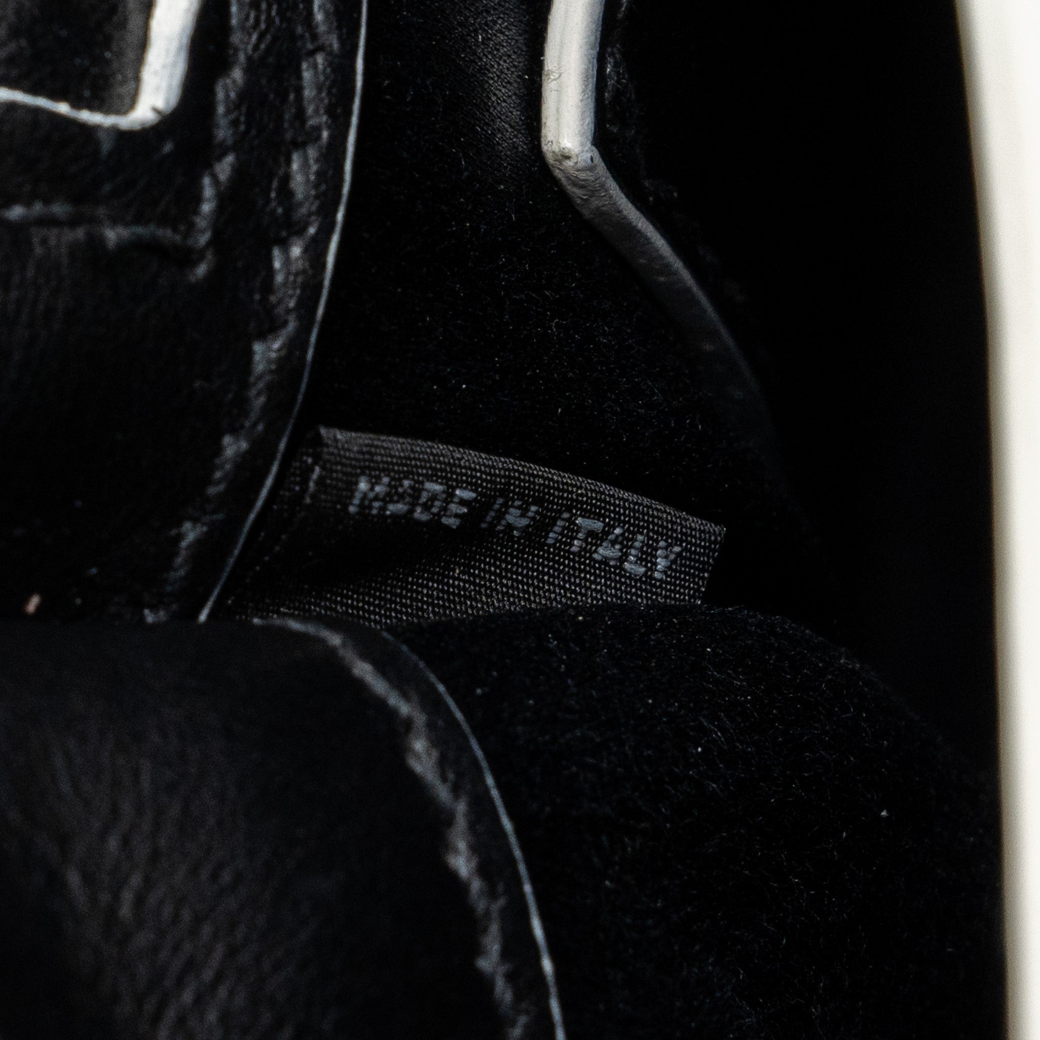 MIU MIU ST.LUCERTOLA EMBOSSED LEATHER BLACK SHW