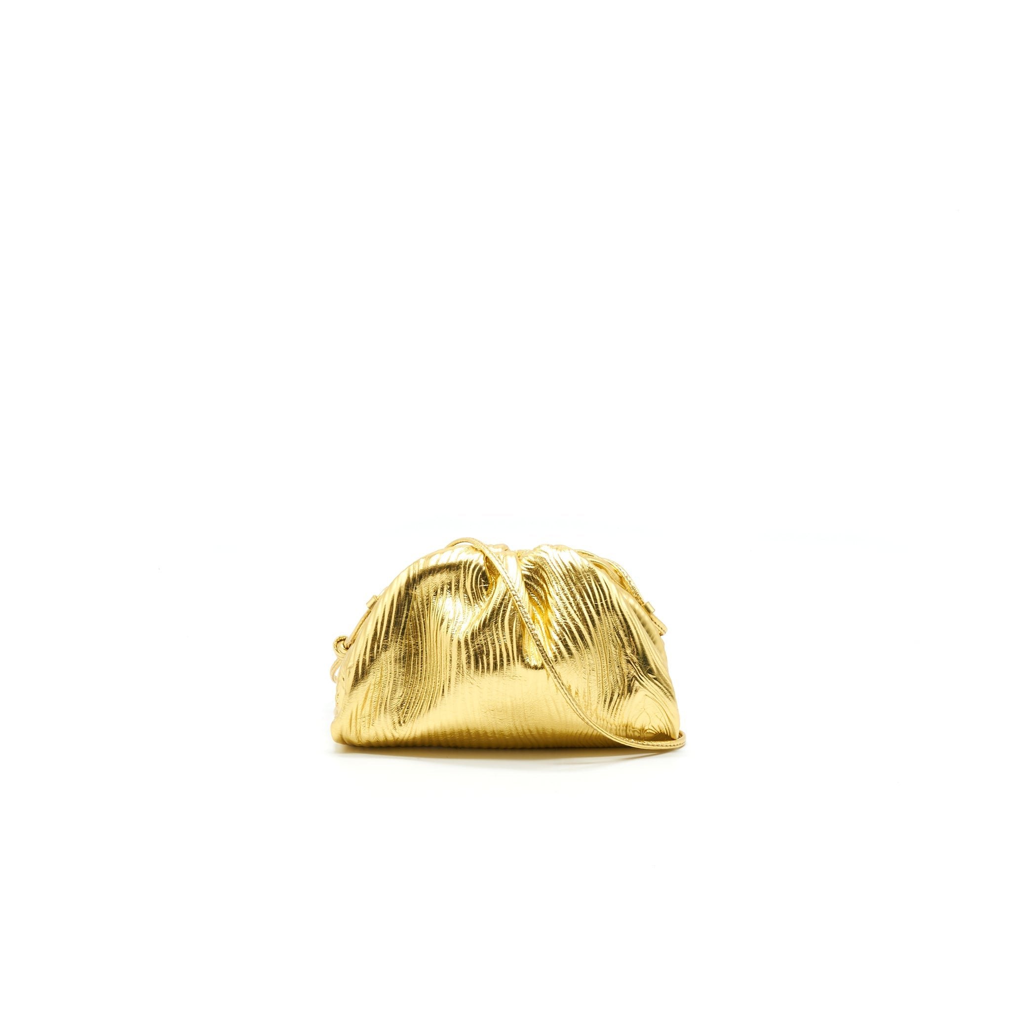 BOTTEGA VENETA THE MINI POUCH COLOR ORO