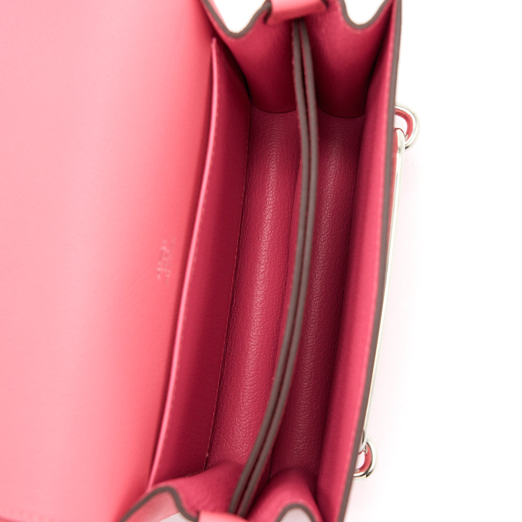 HERMES MINI ROULIS EVERCOLOUR ROSE AZALEE SHW