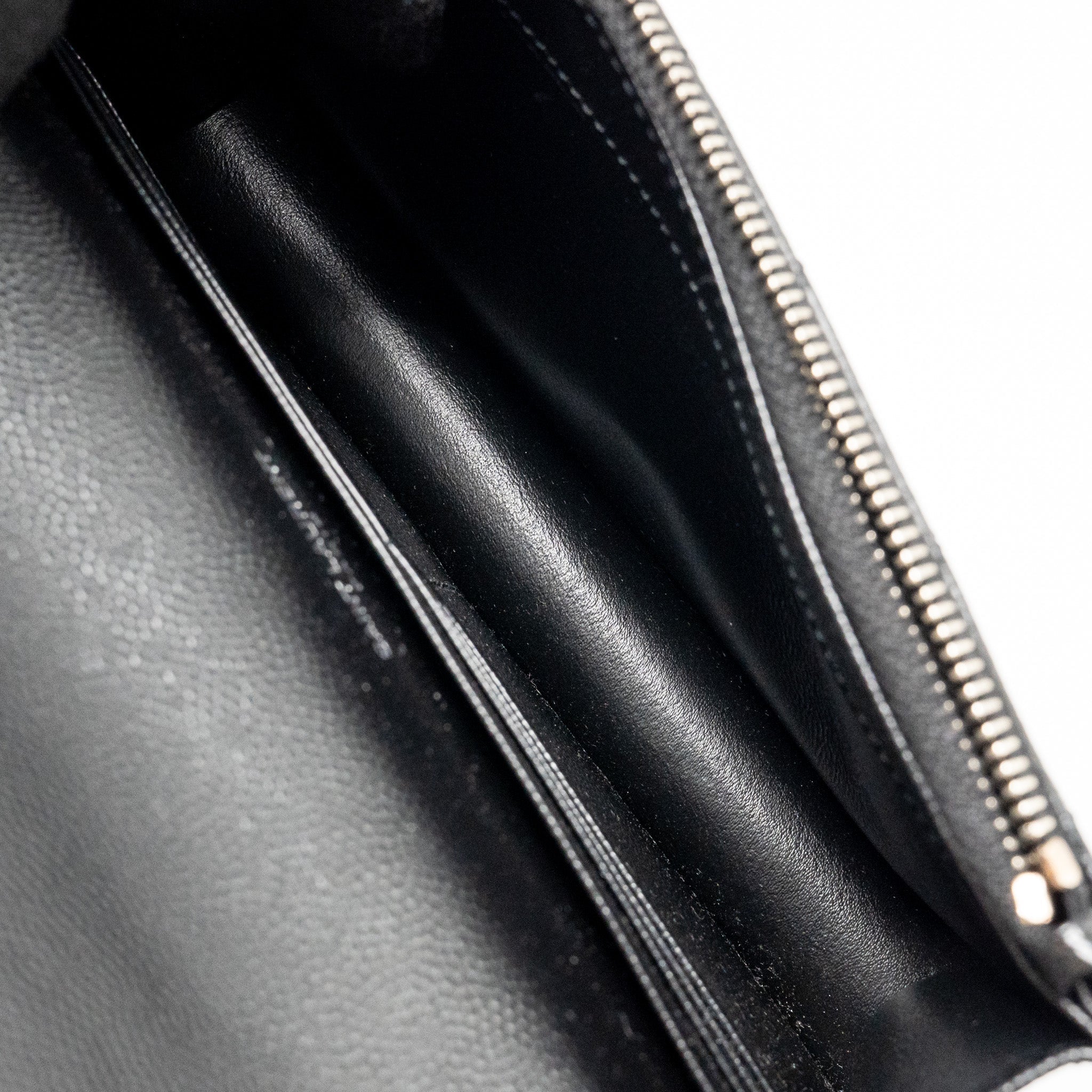 SAINT LAURENT/ YSL ENVELOPE CHAIN WALLET CALFSKIN BLACK SHW