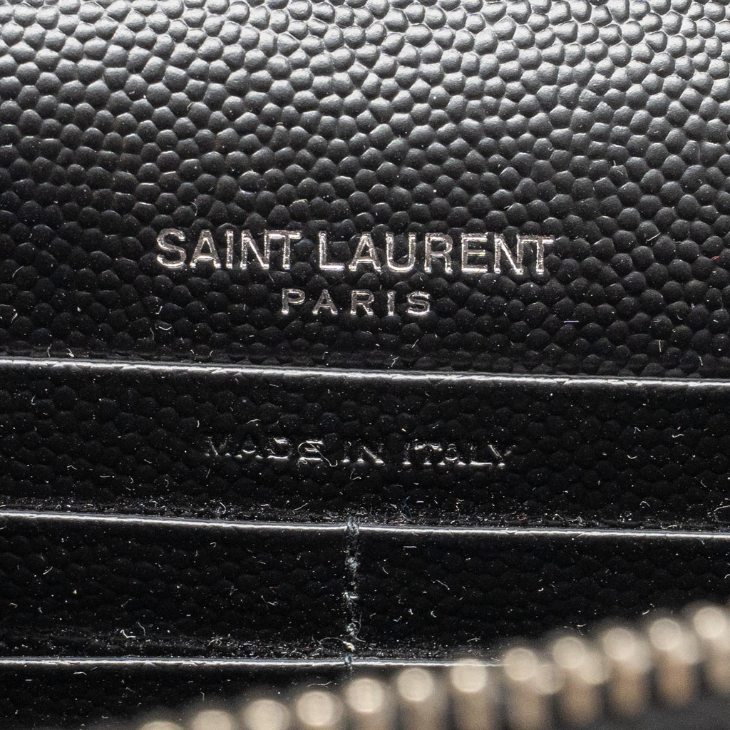 SAINT LAURENT/ YSL ENVELOPE CHAIN WALLET CALFSKIN BLACK SHW