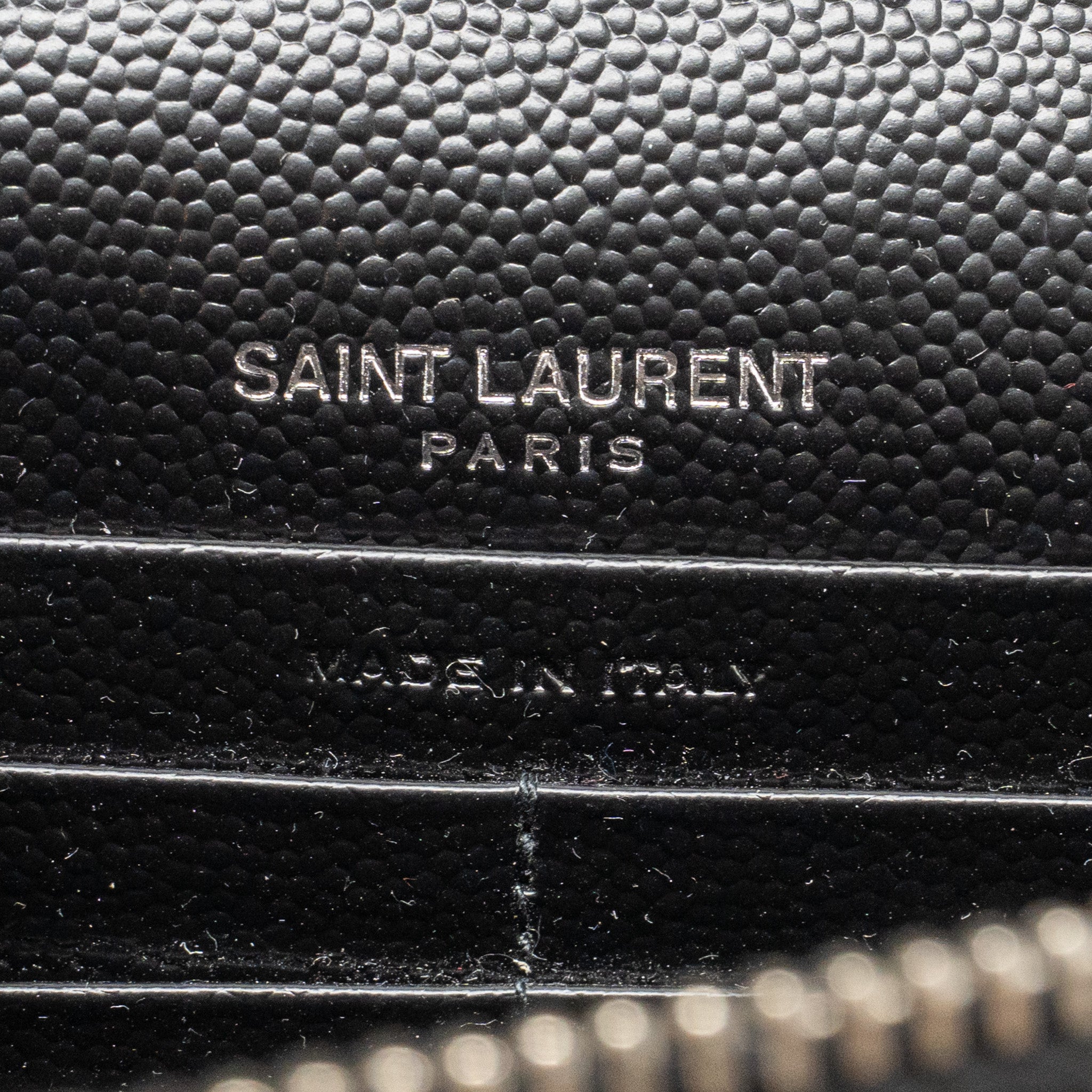 SAINT LAURENT/ YSL ENVELOPE CHAIN WALLET CALFSKIN BLACK SHW
