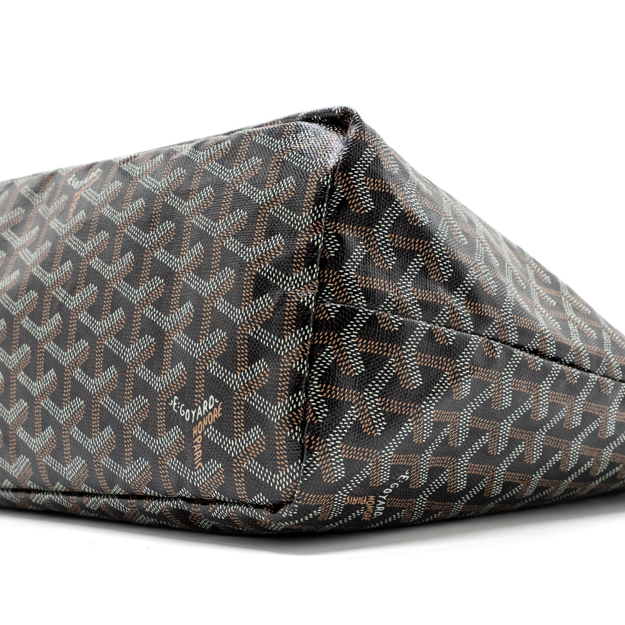 GOYARD SAINT LOUIS PM TOTE BAG GOYARDLINE CANVAS / LEATHER BLACK SHW