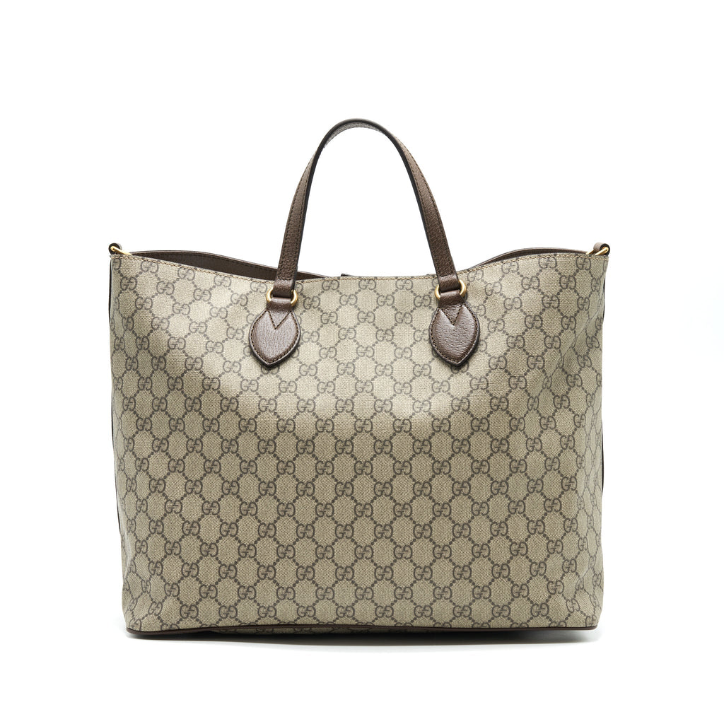 GUCCI SUPREME CANVAS TOTE BAG WITH STICKER