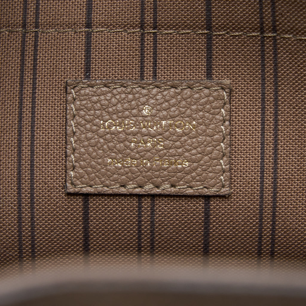 LOUIS VUITTON MONTAIGNE MM MONOGRAM EMPREINTE DARK BEIGE GHW