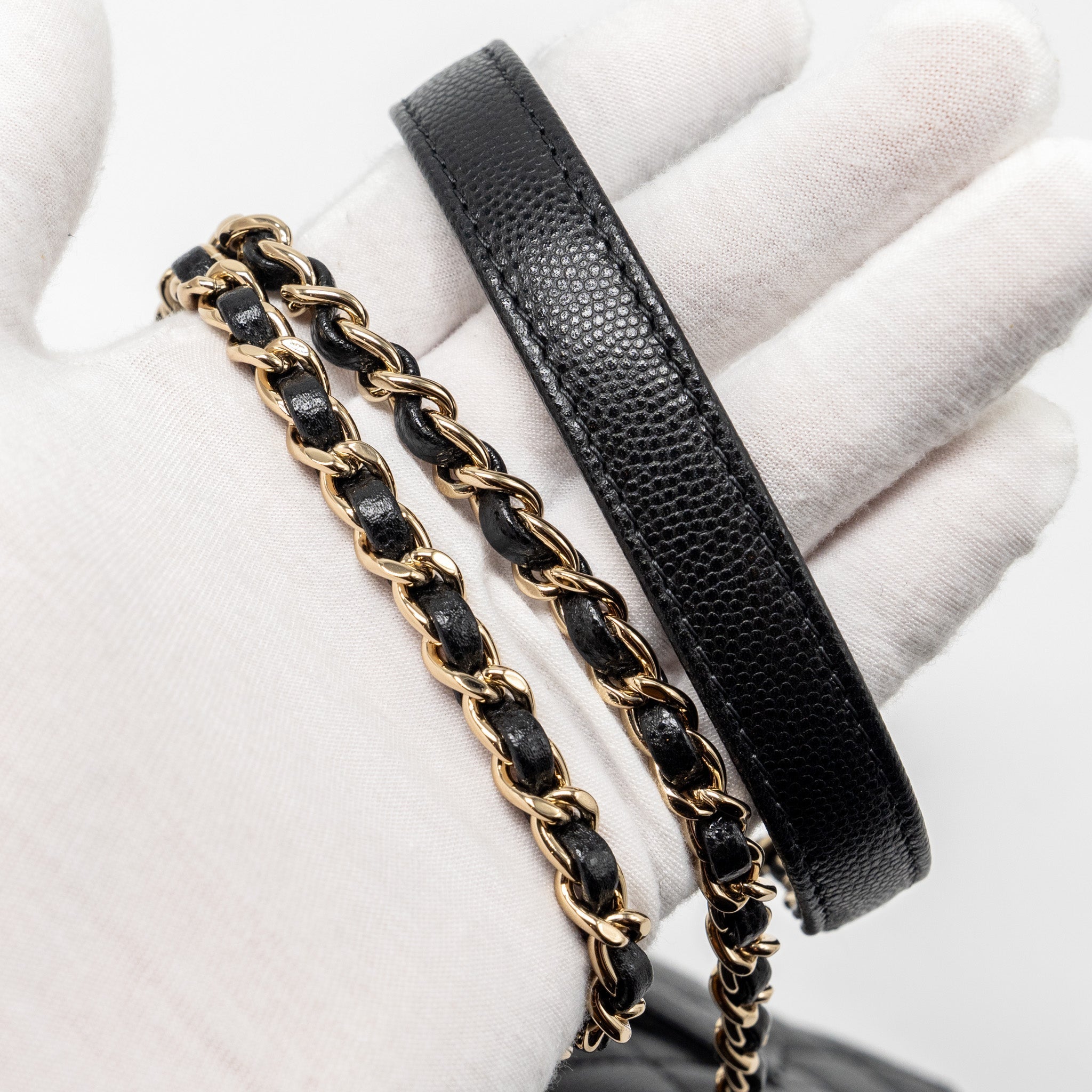 CHANEL MINI COCO HANDLE CAVIAR BLACK LGHW