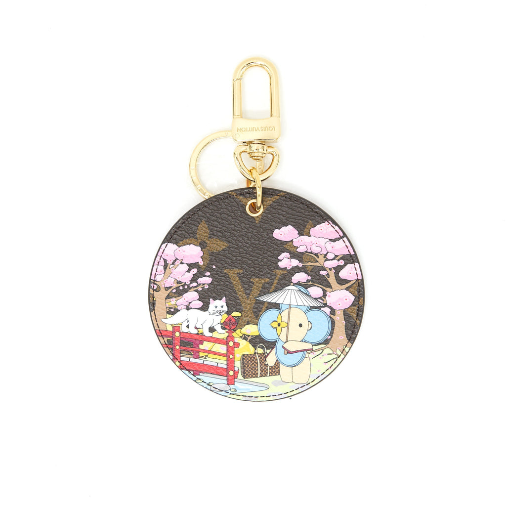 LOUIS VUITTON ILLUSTRE JAPANESE GARDEN XMAS BAG CHARM AND KEY HOLDER