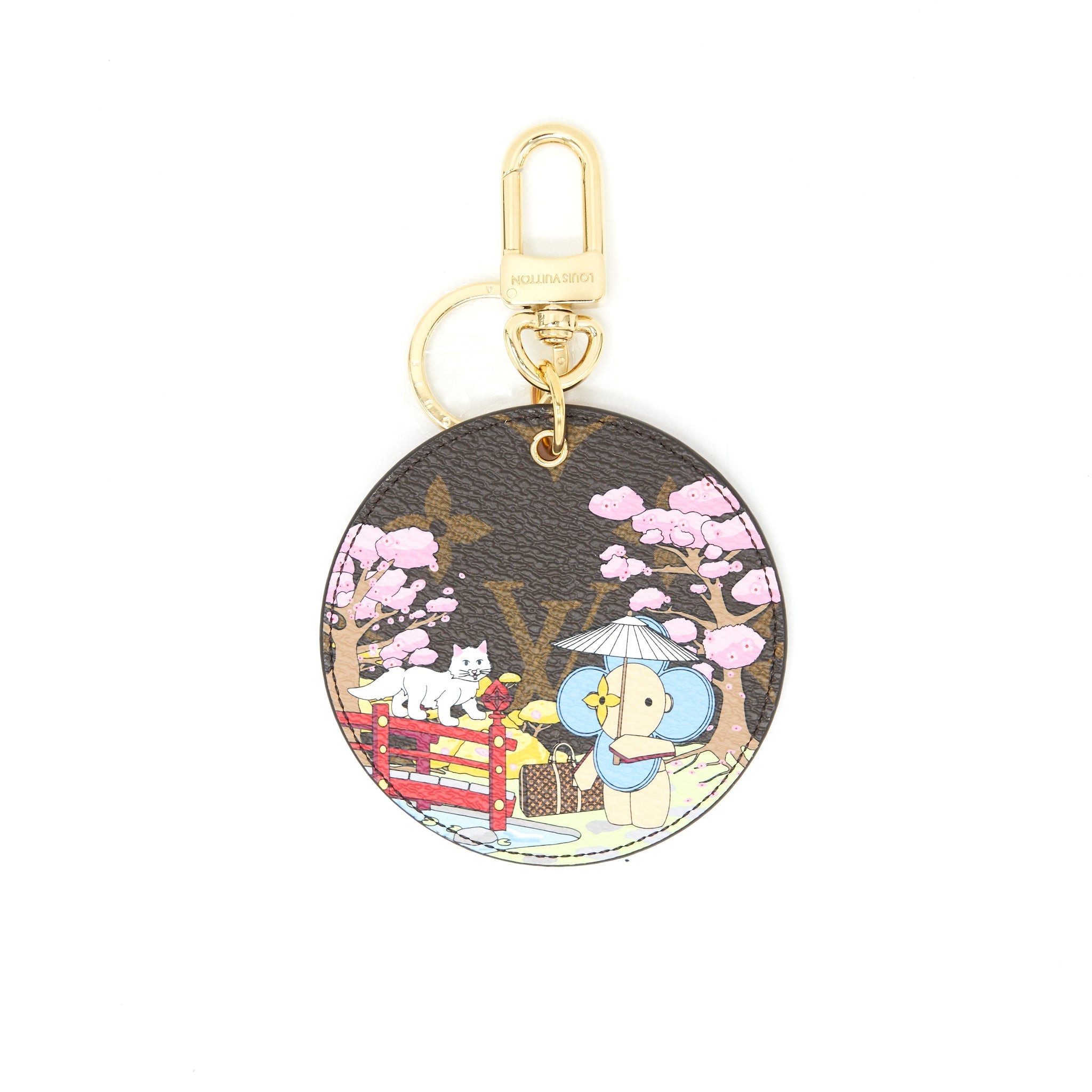 LOUIS VUITTON ILLUSTRE JAPANESE GARDEN XMAS BAG CHARM AND KEY HOLDER