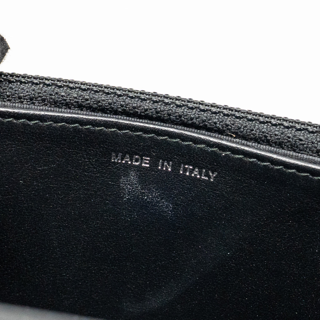 CHANEL QUILTED DIAMOND CC LOGO WALLET ON CHAIN CAVIAR BLACK SHW