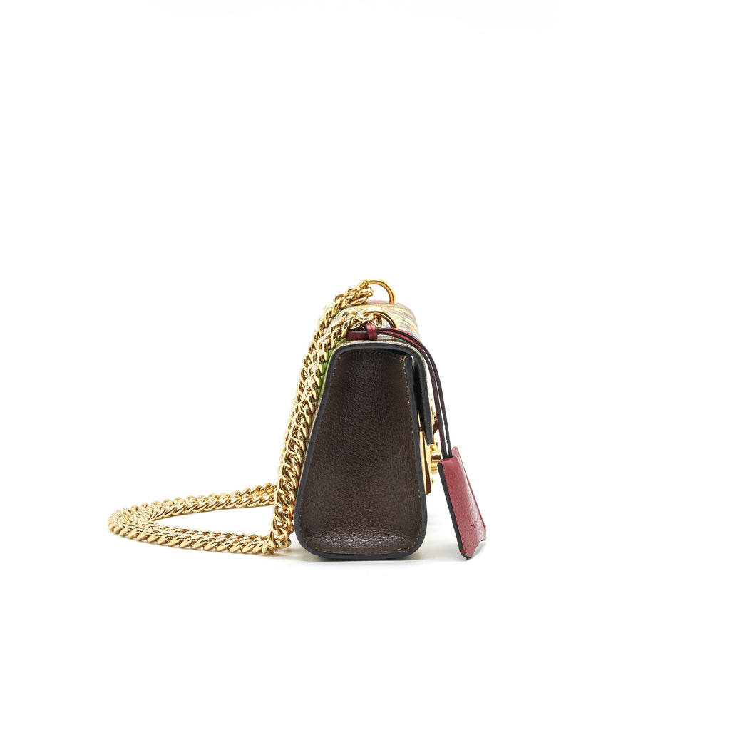 GUCCI SMALL PADLOCK BAG GG SUPREME WITH PATTERN GHW