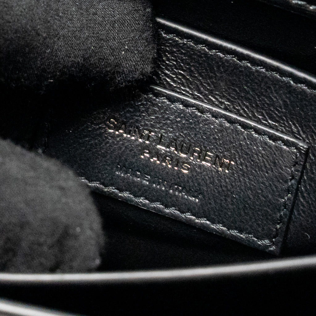 SAINT LAURENT / YSL MEDIUM SUNSET BAG BLACK CALFSKIN BLACK HARDWARE
