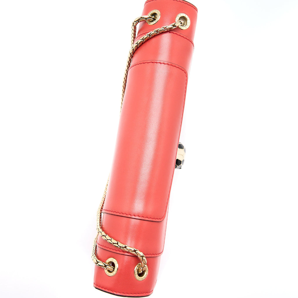 BVLGARI SERPENTI FOREVER SHOULDER BAG CALFSKIN RED LGHW