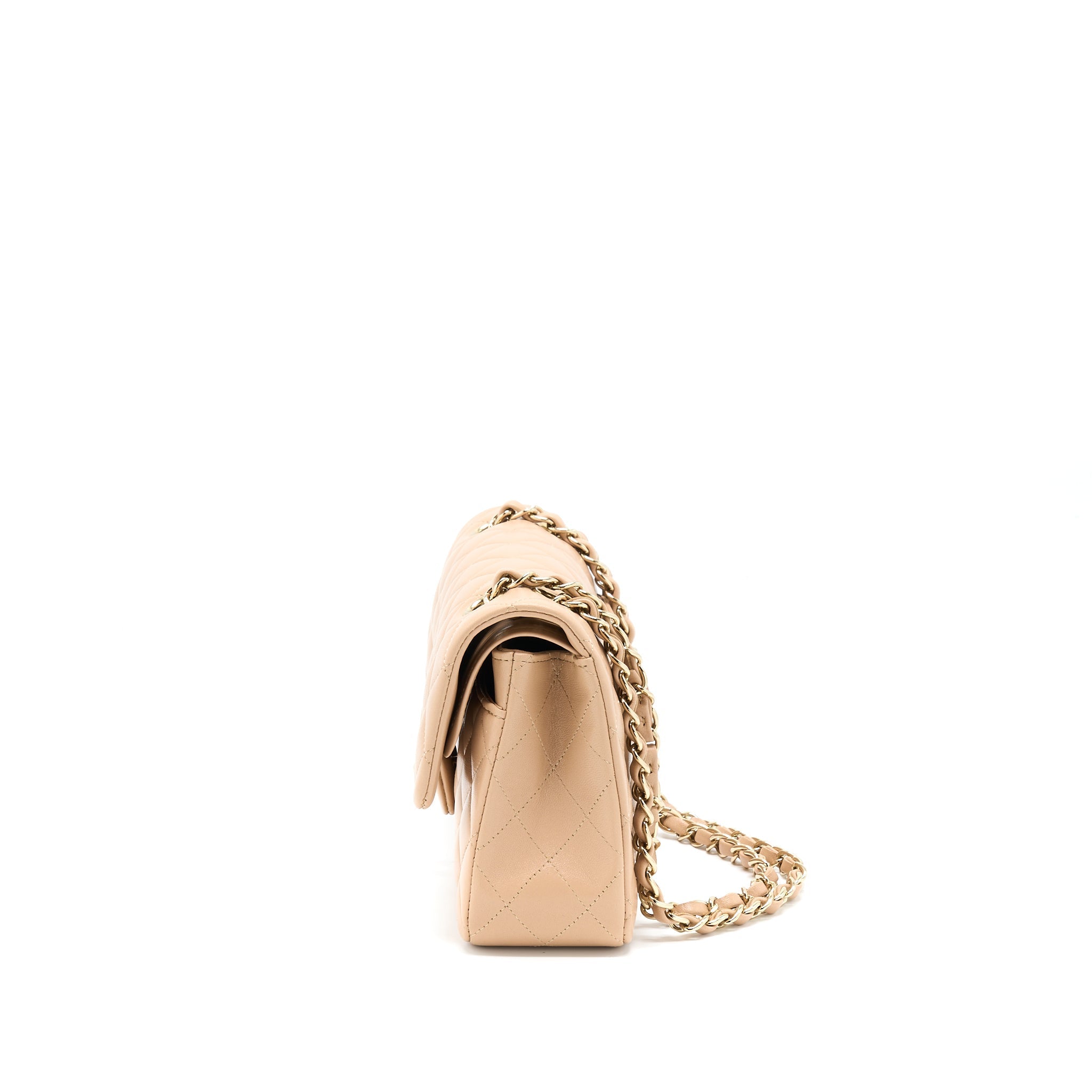 CHANEL 22B SMALL CLASSIC FLAP BAG LAMBSKIN BEIGE LGHW