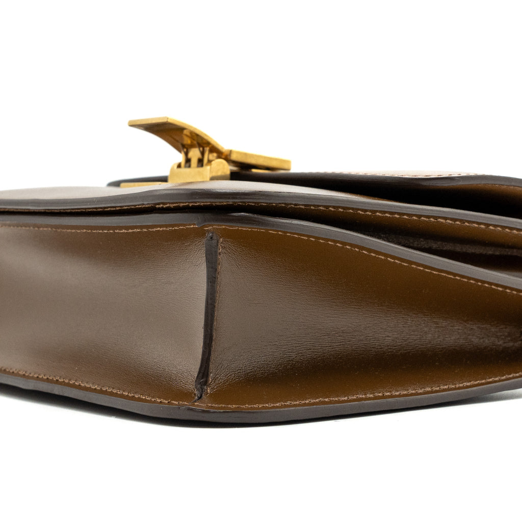 CELINE TEEN CLASSIC BOX BAG CALFSKIN BROWN GHW