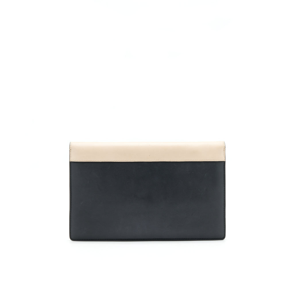 CELINE DIAMOND LEATHER CLUTCH IN MULTICOLOR