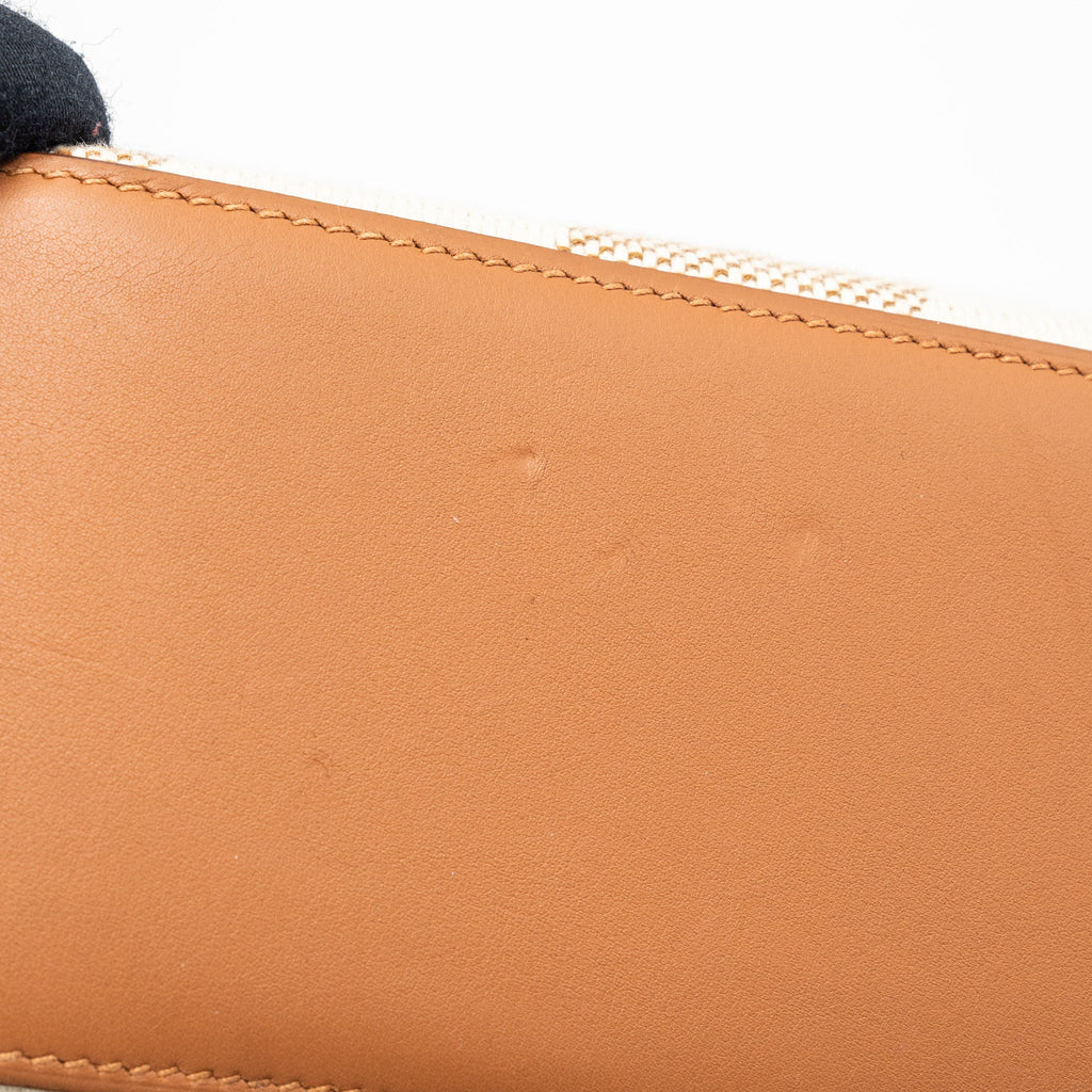 HERMES CABAS H EN BIAIS 27 BAG NATUREL/GOLD