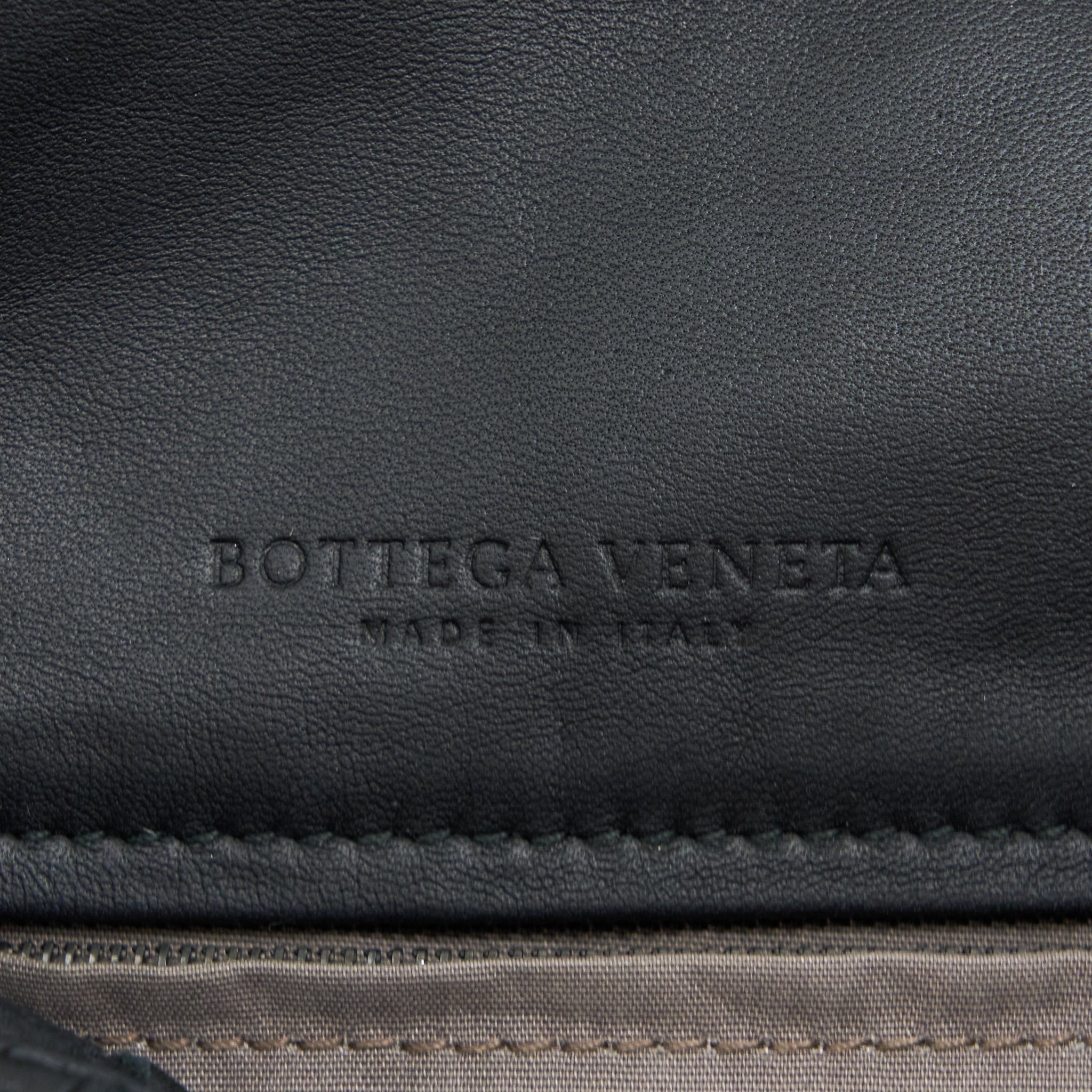 BOTTEGA VENETA INTRECCIATO FLAP BAG BLACK