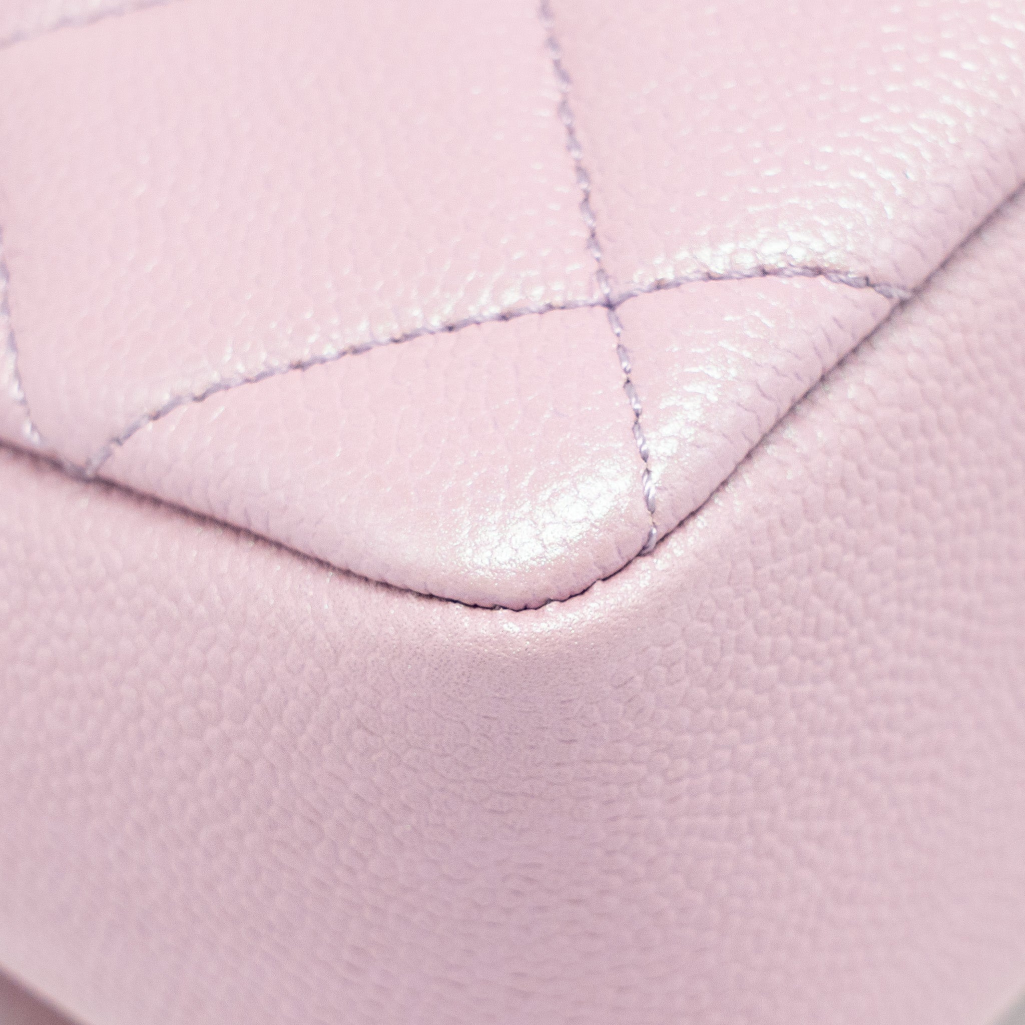 CHANEL 21K MY PERFECT MINI FLAP BAG CAVIAR IRIDESCENT PINK GHW (MICROCHIP)