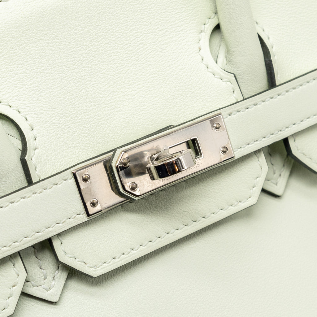 HERMES BIRKIN 25 SWIFT VERT FIZZ SHW