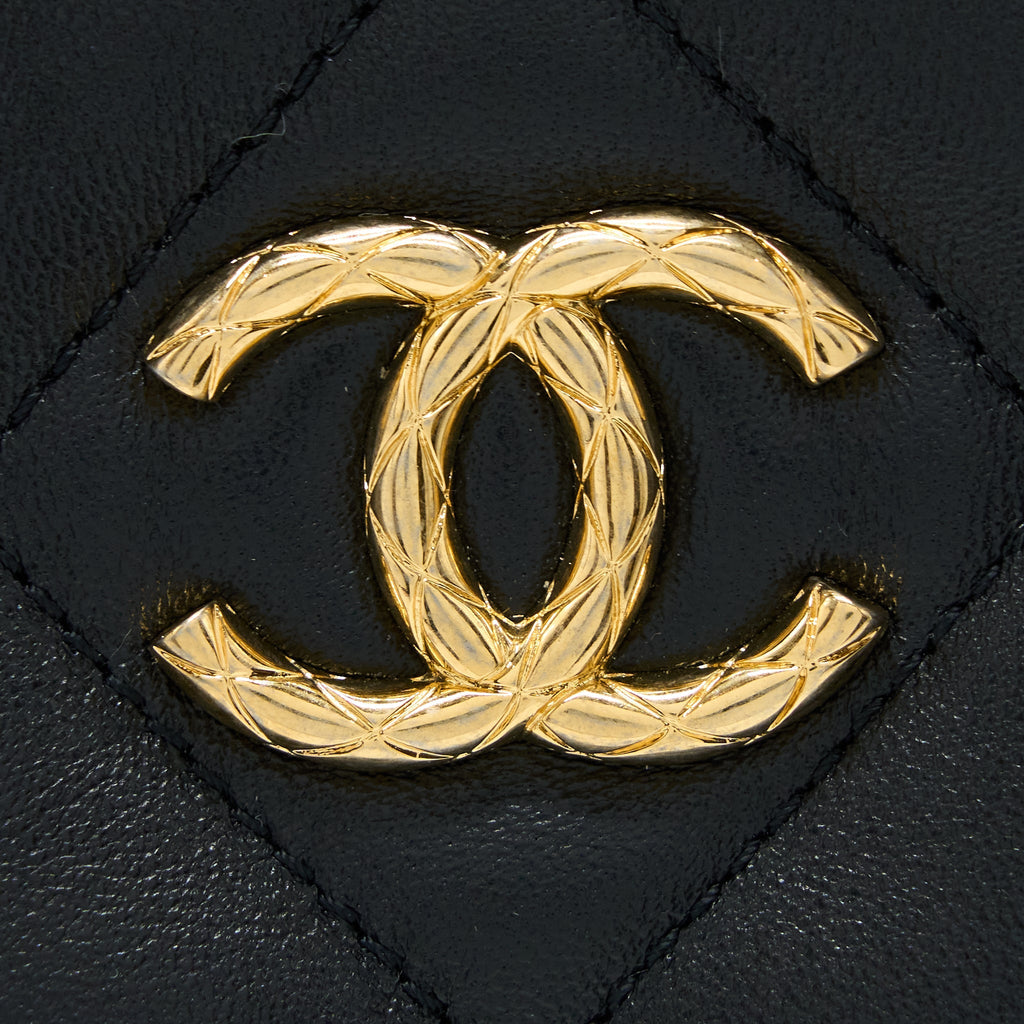 CHANEL 22B HOBO BAG LAMBSKIN BLACK GHW(MICROCHIP)