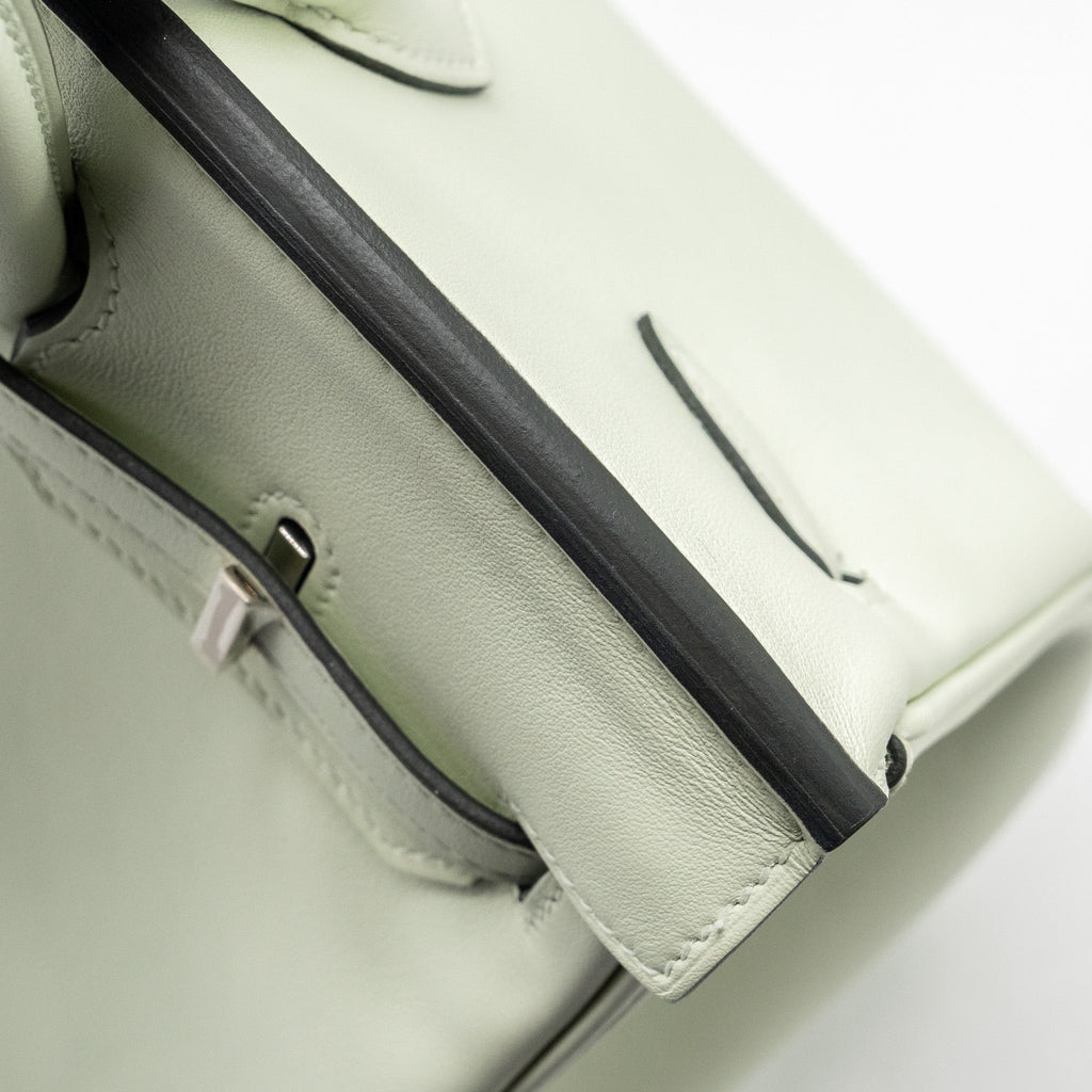 HERMES BIRKIN 25 SWIFT VERT FIZZ SHW