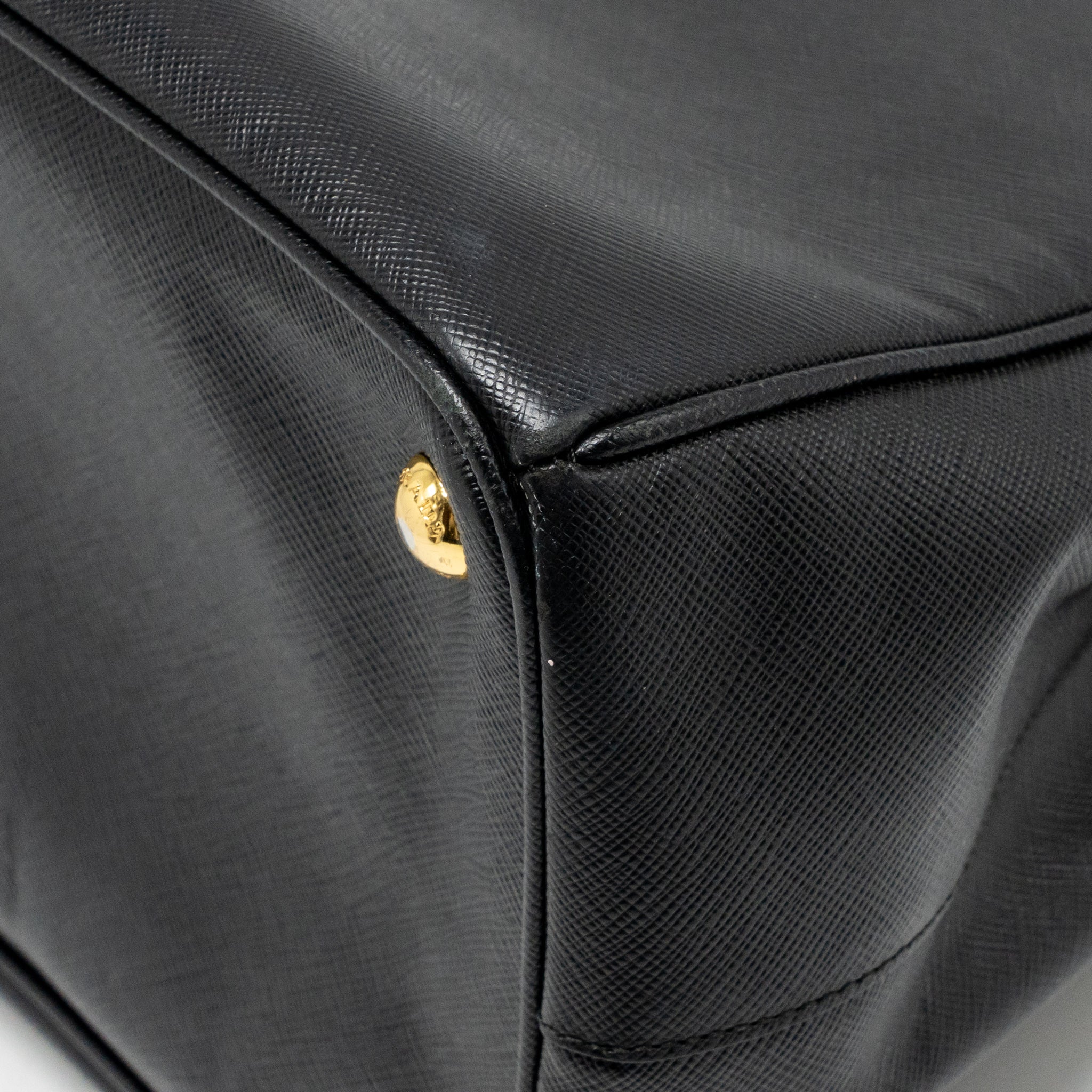 PRADA SAFFIANO TOTE BAG CALFSKIN BLACK GHW