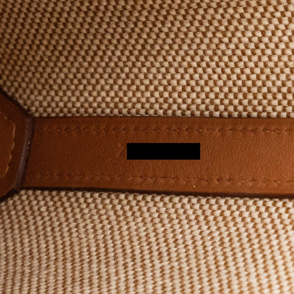 HERMES CABAS H EN BIAIS 27 BAG NATUREL/GOLD